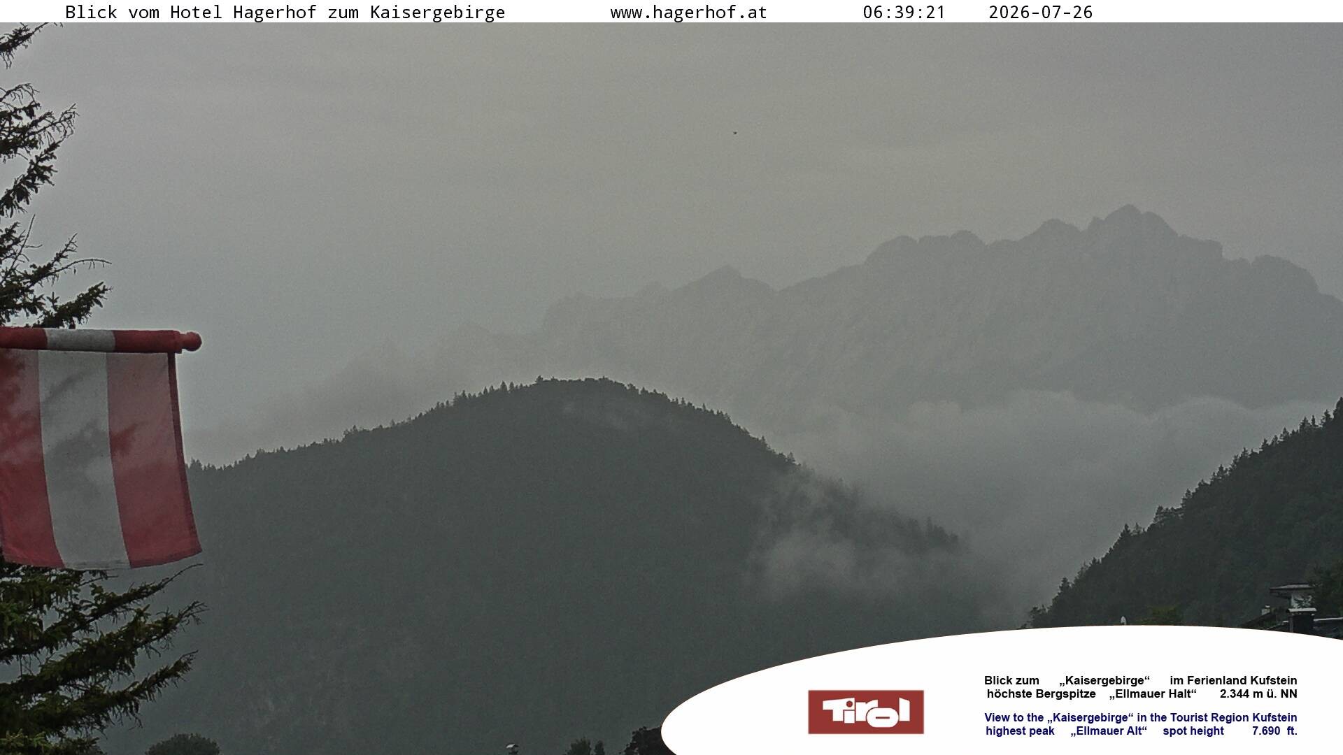Archiv Foto Webcam Blick aufs Kaisergebirge