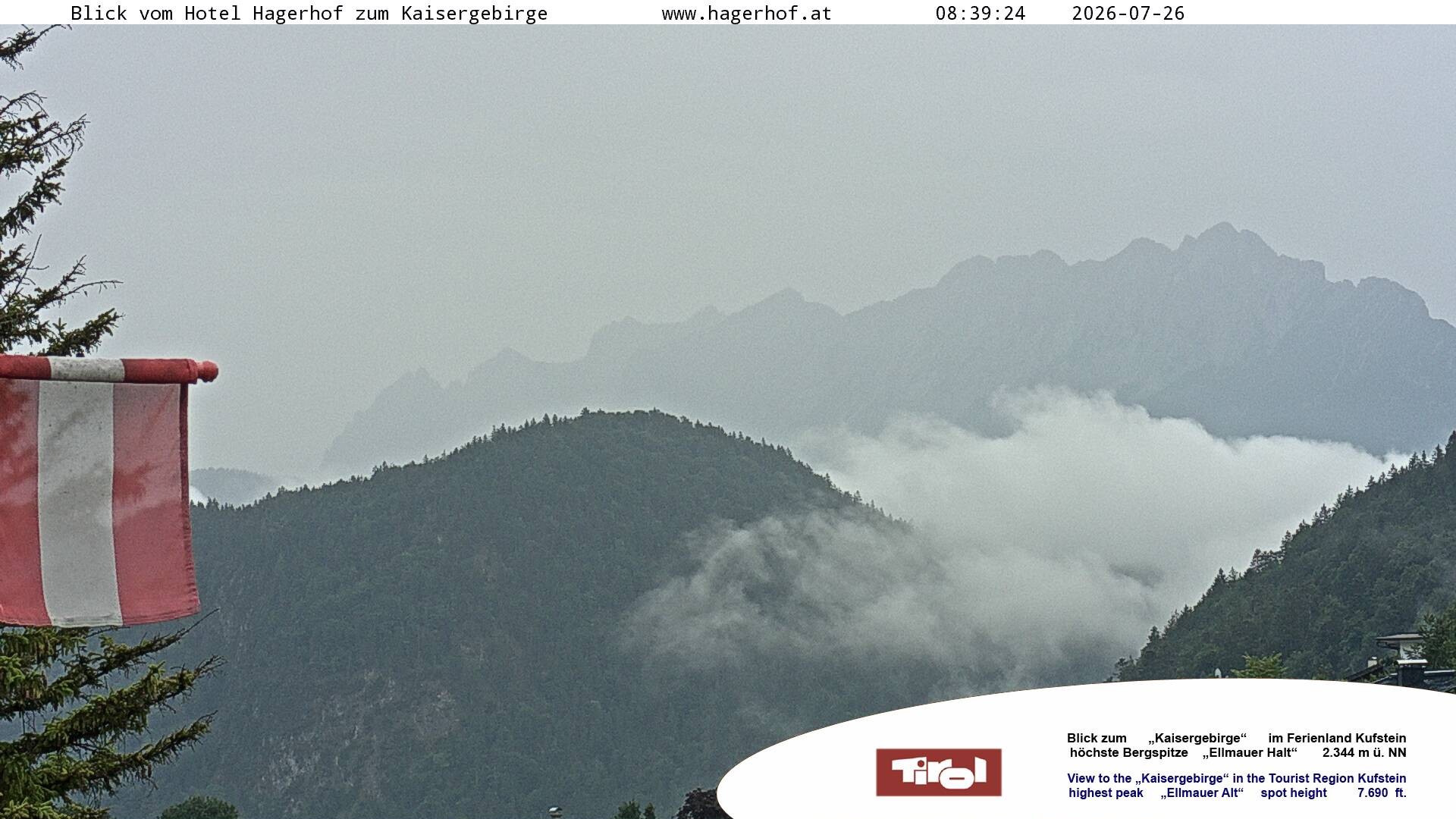 Archiv Foto Webcam Blick aufs Kaisergebirge