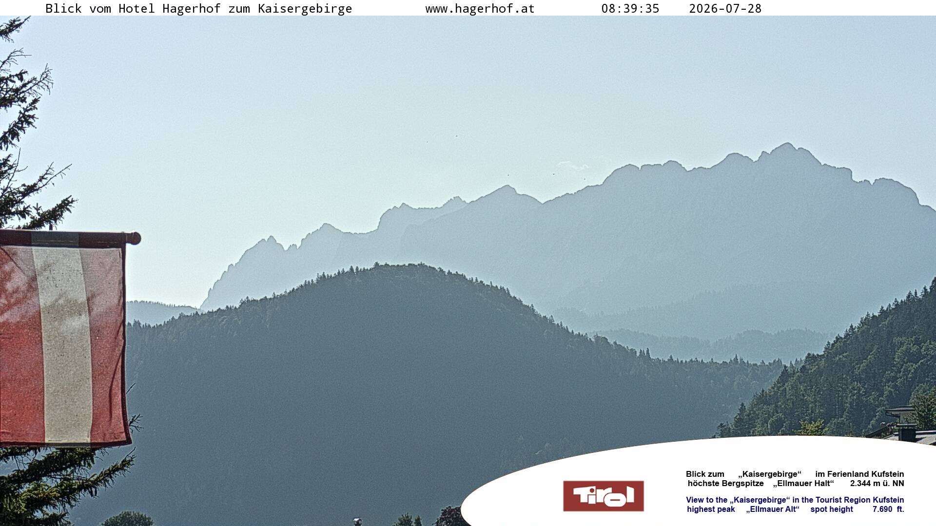 Archiv Foto Webcam Blick aufs Kaisergebirge