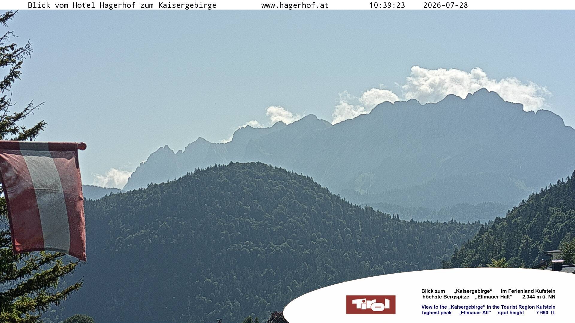 Archiv Foto Webcam Blick aufs Kaisergebirge