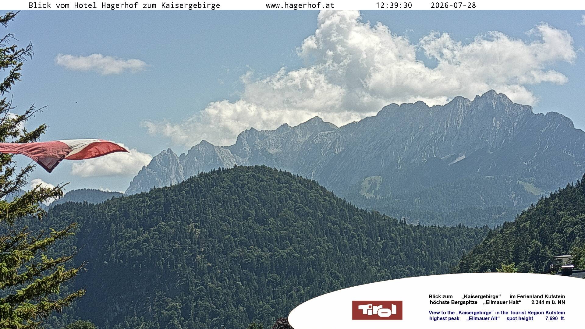 Archiv Foto Webcam Blick aufs Kaisergebirge