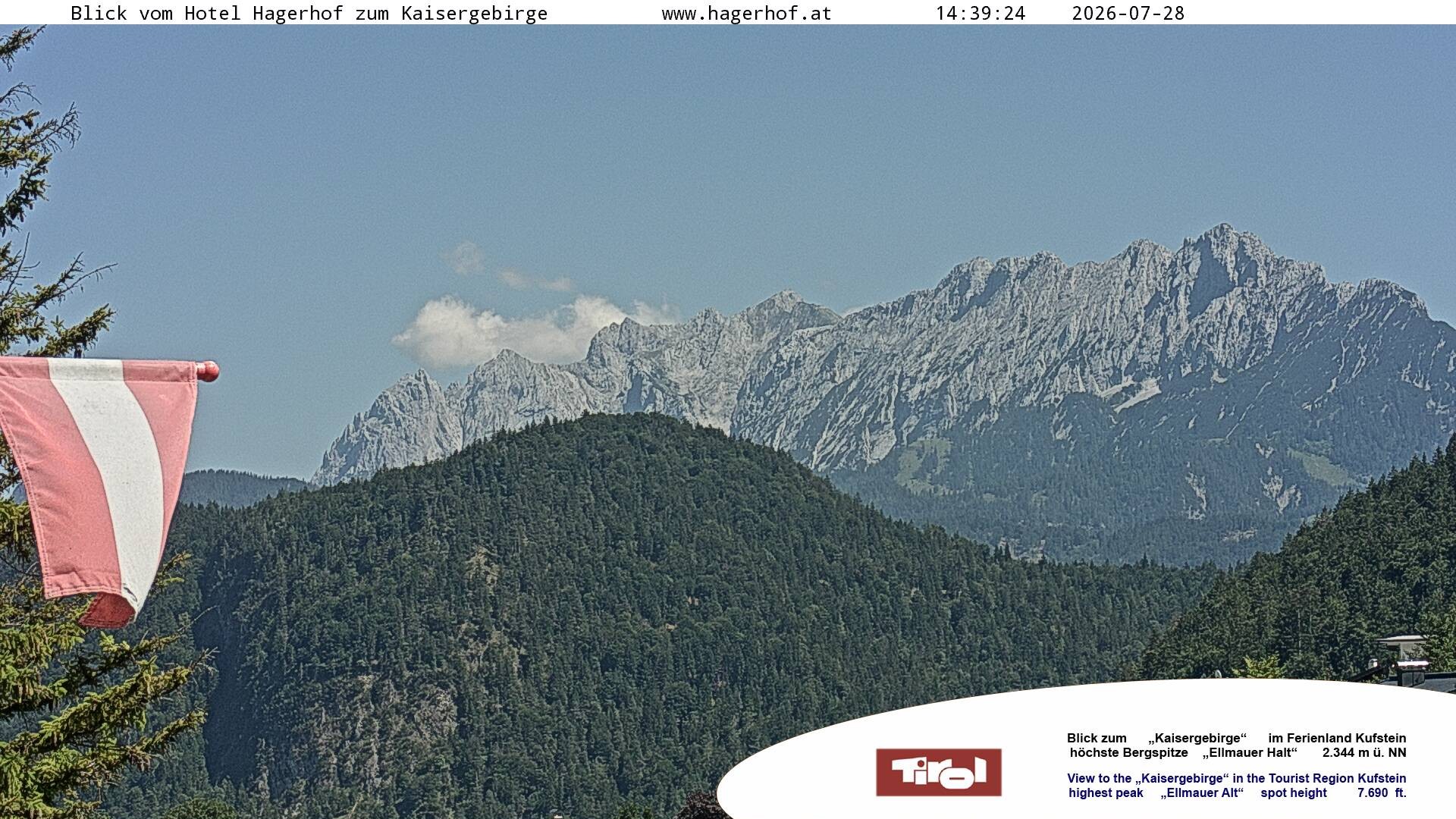 Archiv Foto Webcam Blick aufs Kaisergebirge