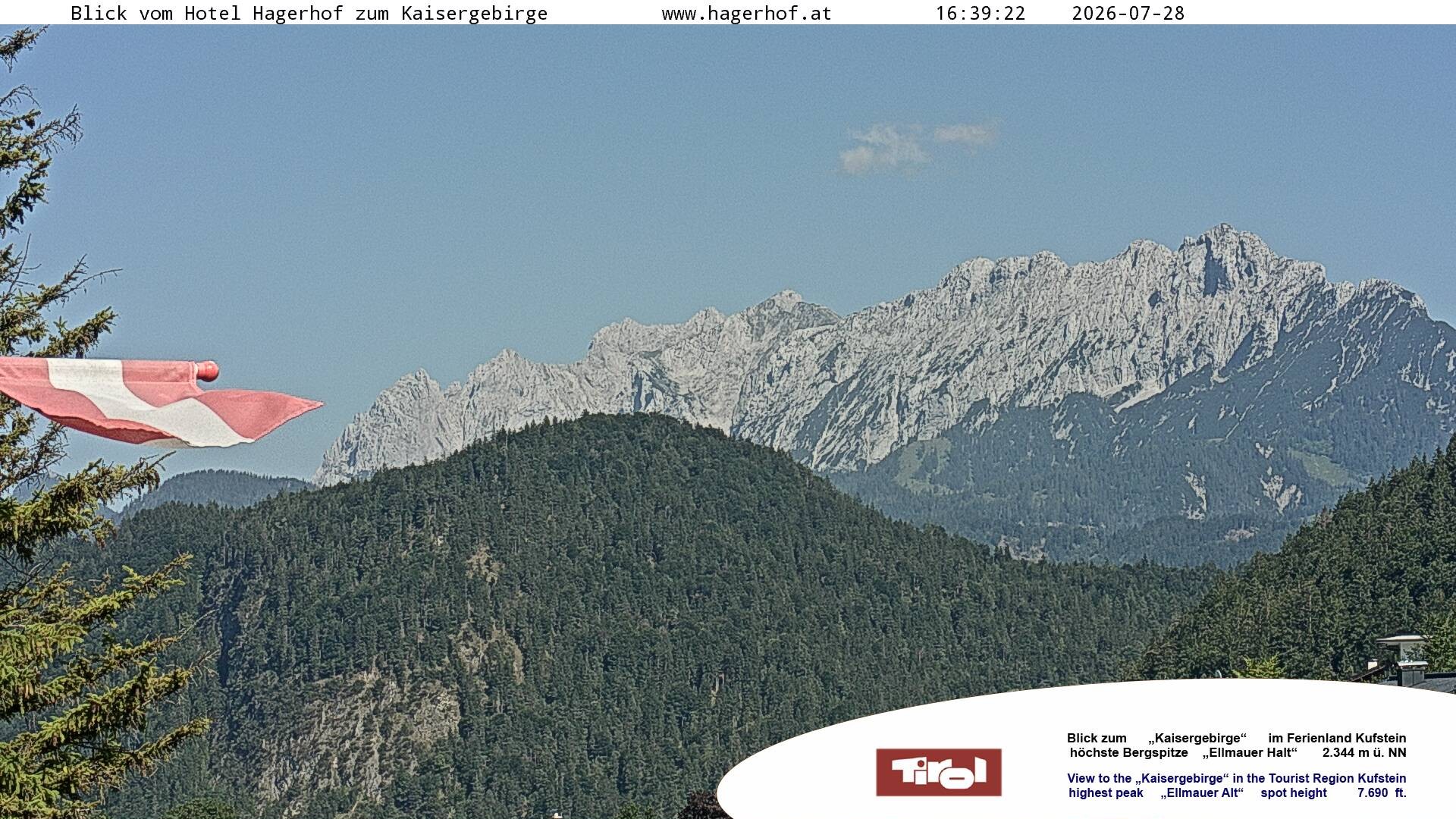 Archiv Foto Webcam Blick aufs Kaisergebirge