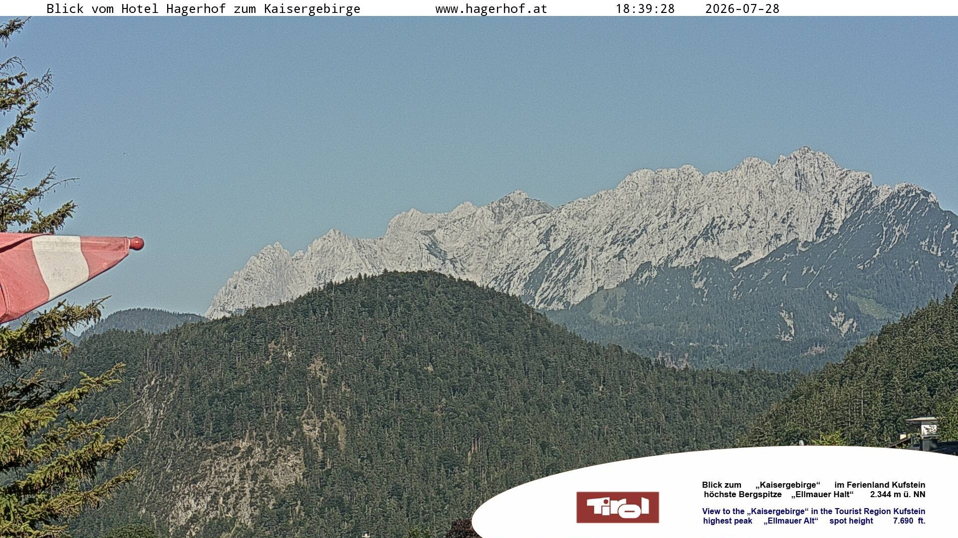 Archiv Foto Webcam Blick aufs Kaisergebirge