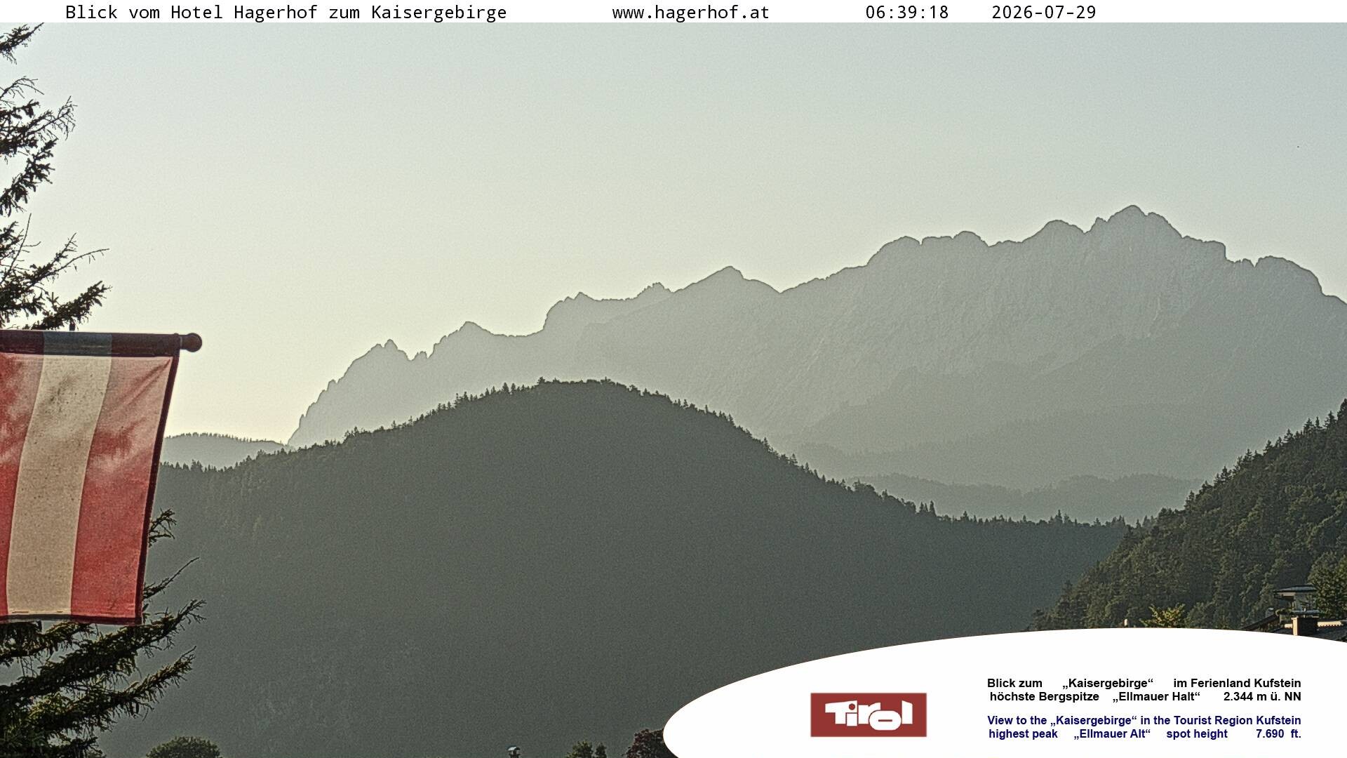 Archiv Foto Webcam Blick aufs Kaisergebirge