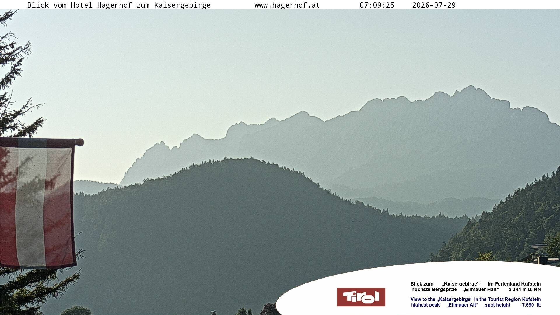 Archiv Foto Webcam Blick aufs Kaisergebirge