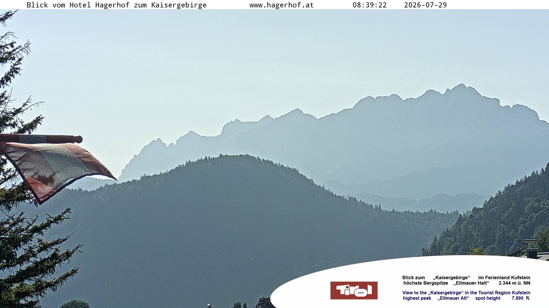Archiv Foto Webcam Blick aufs Kaisergebirge