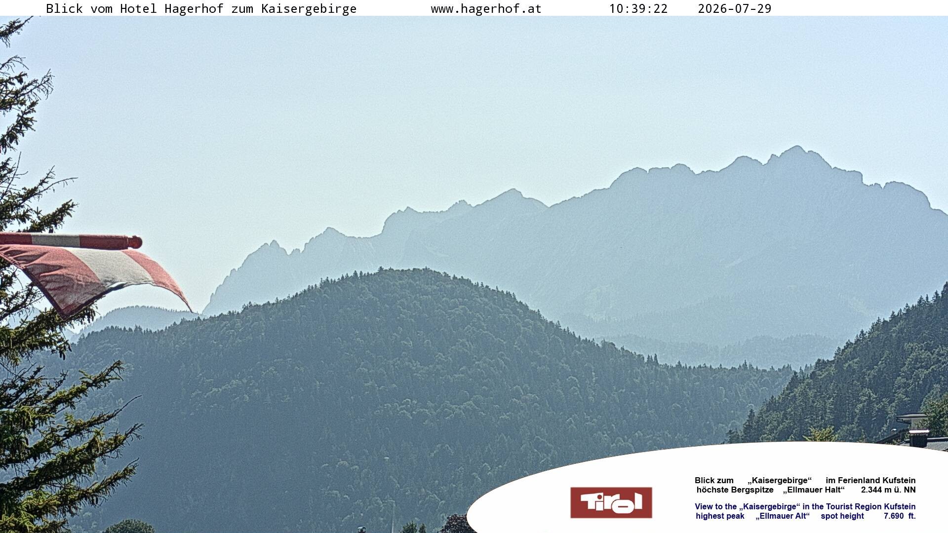 Archiv Foto Webcam Blick aufs Kaisergebirge
