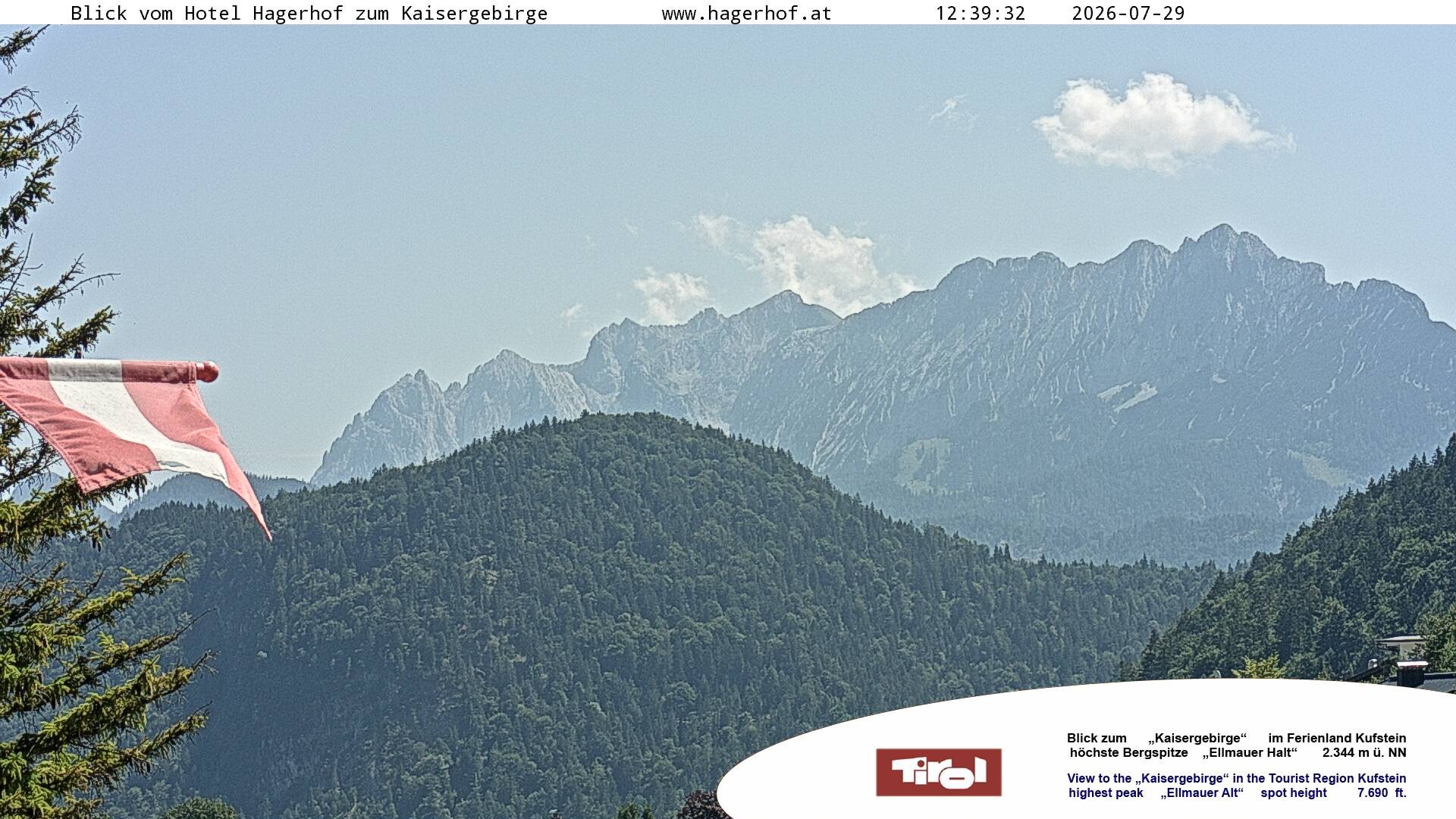 Archiv Foto Webcam Blick aufs Kaisergebirge