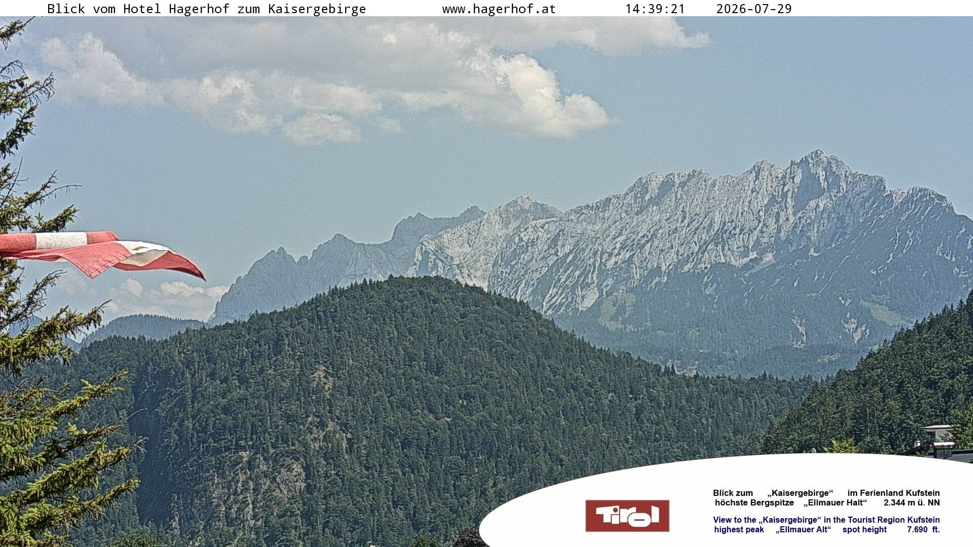 Archiv Foto Webcam Blick aufs Kaisergebirge