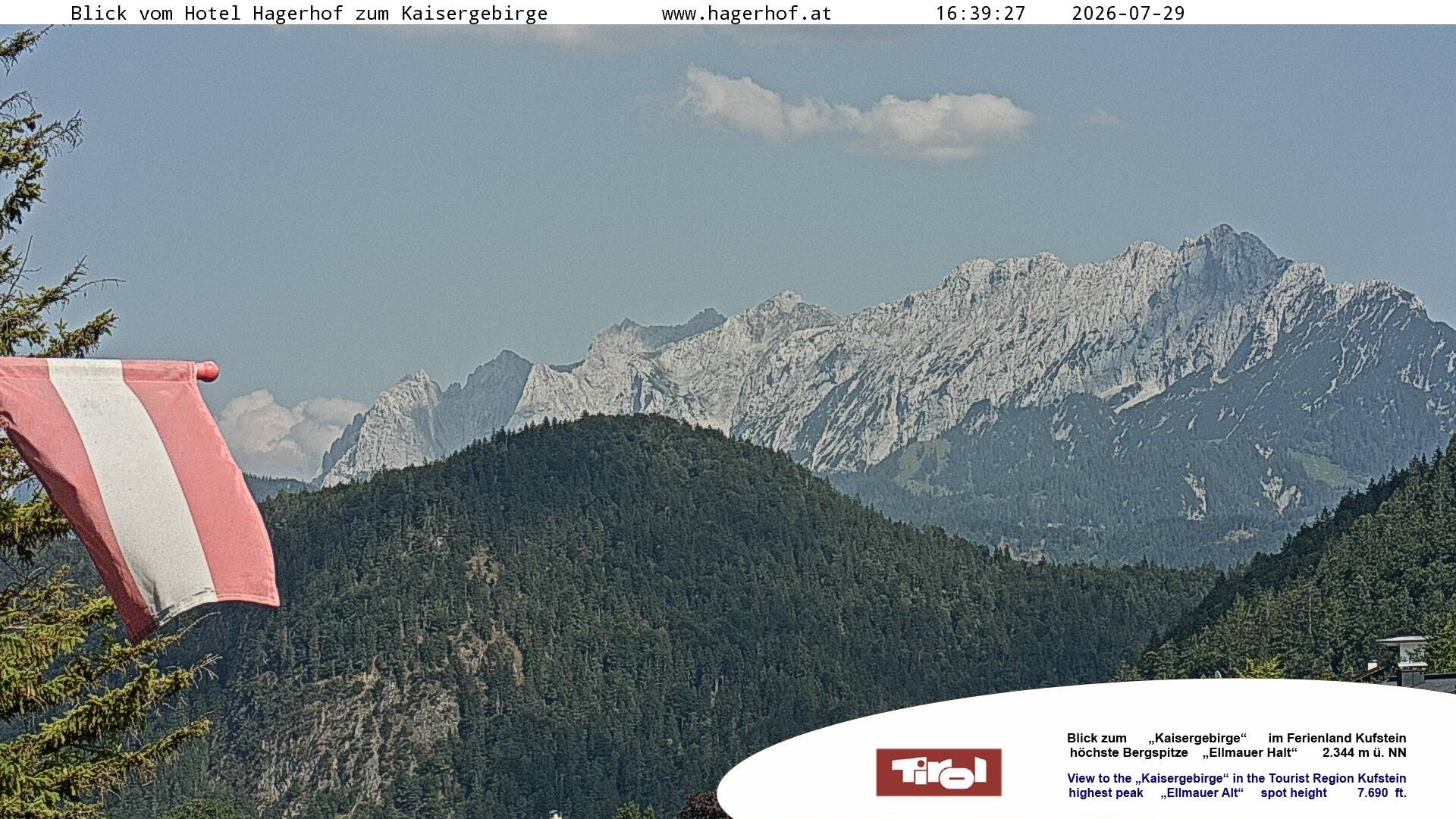 Archiv Foto Webcam Blick aufs Kaisergebirge