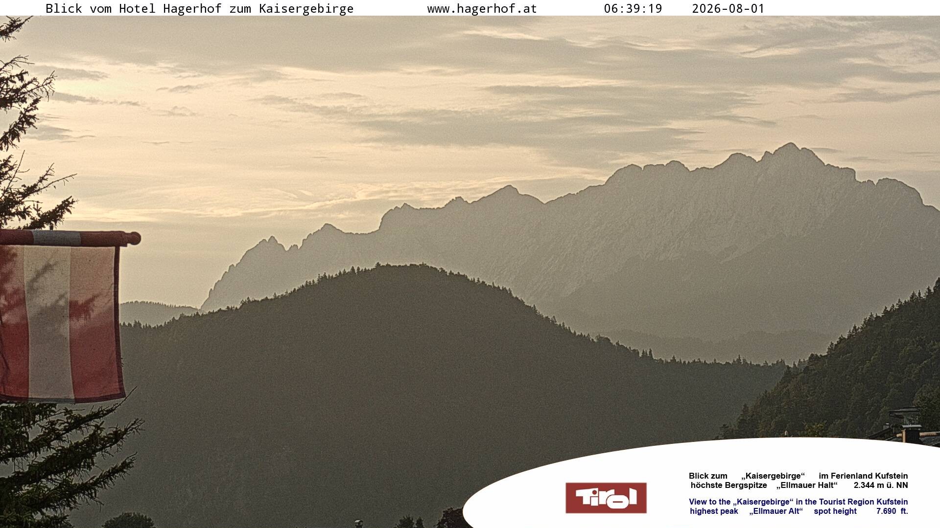 Archiv Foto Webcam Blick aufs Kaisergebirge