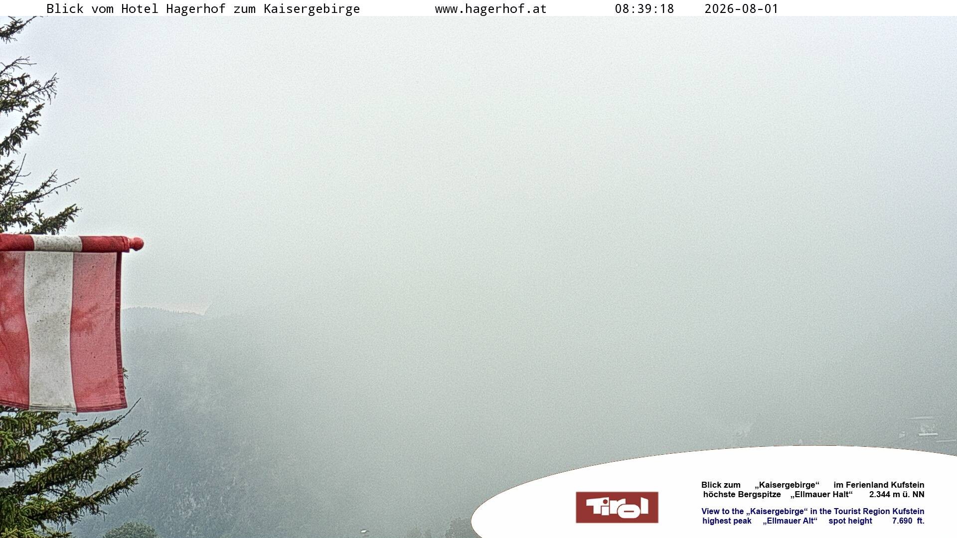 Archiv Foto Webcam Blick aufs Kaisergebirge