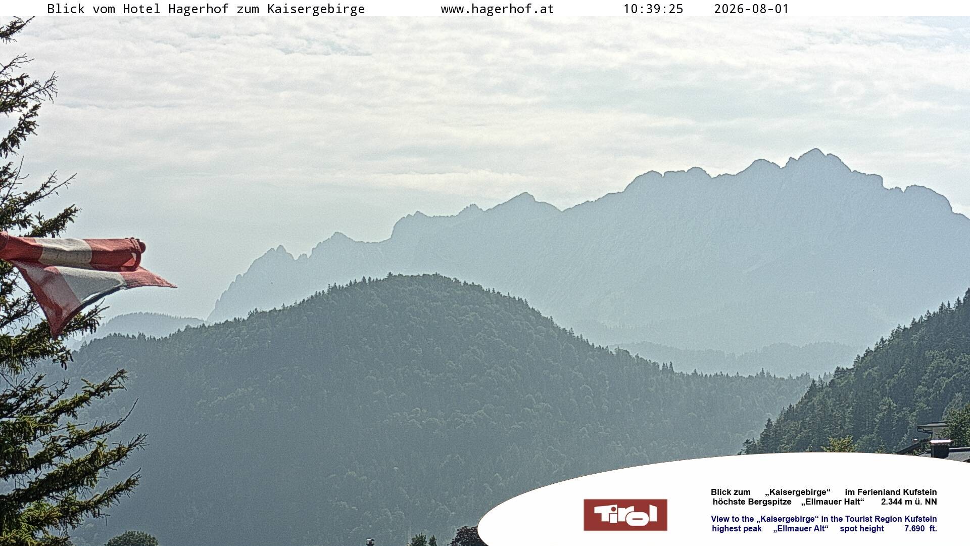 Archiv Foto Webcam Blick aufs Kaisergebirge