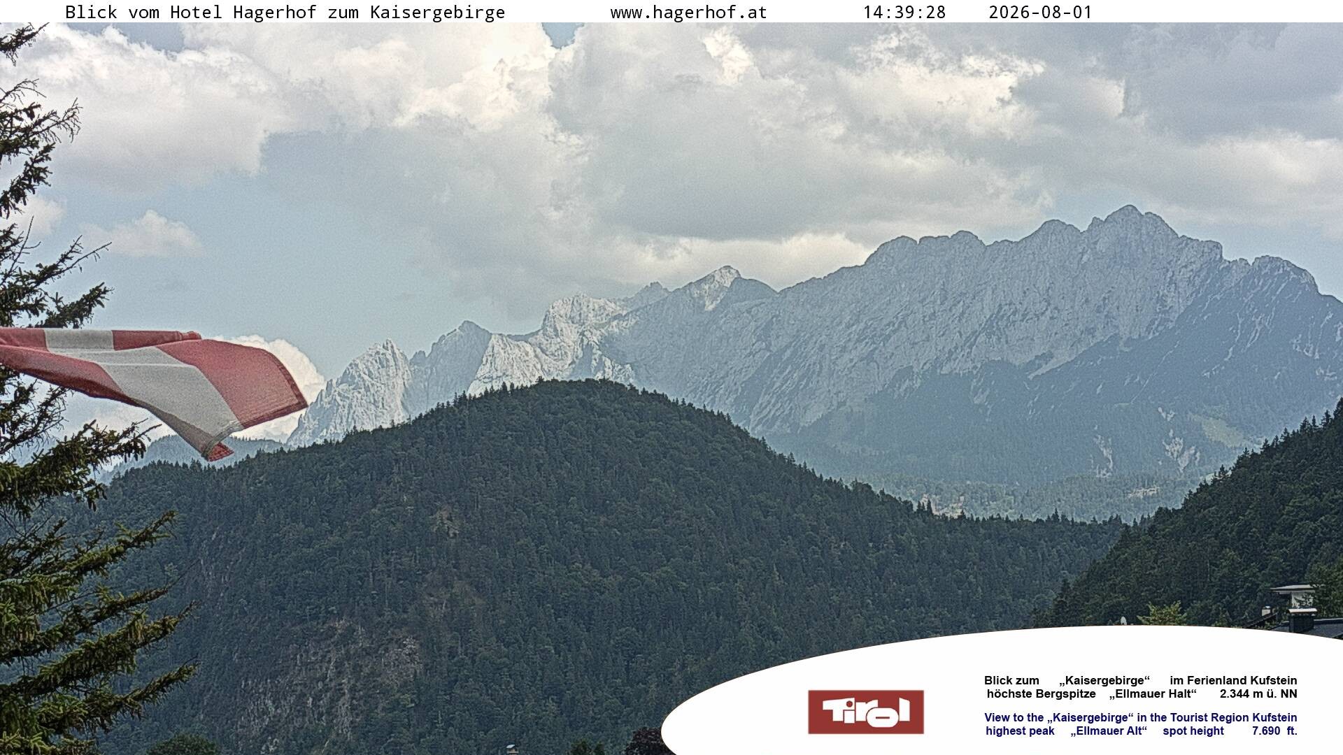 Archiv Foto Webcam Blick aufs Kaisergebirge