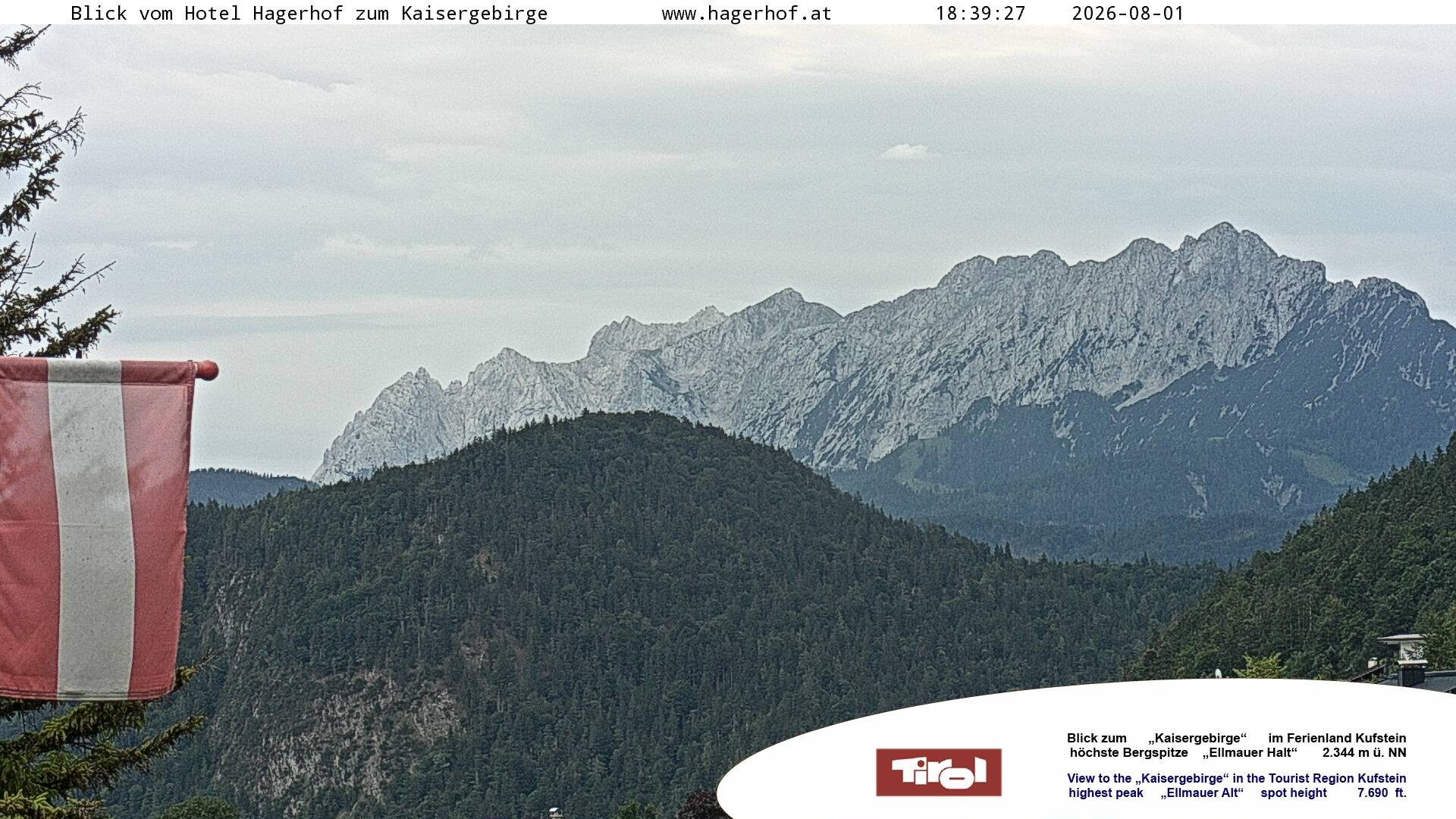 Archiv Foto Webcam Blick aufs Kaisergebirge
