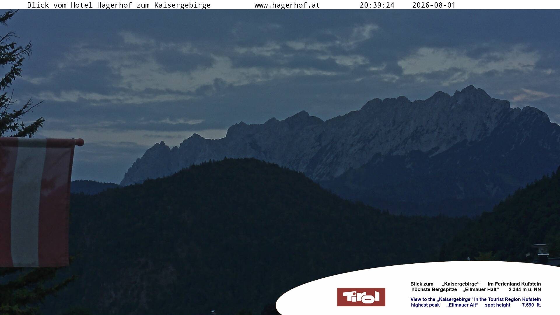 Archiv Foto Webcam Blick aufs Kaisergebirge