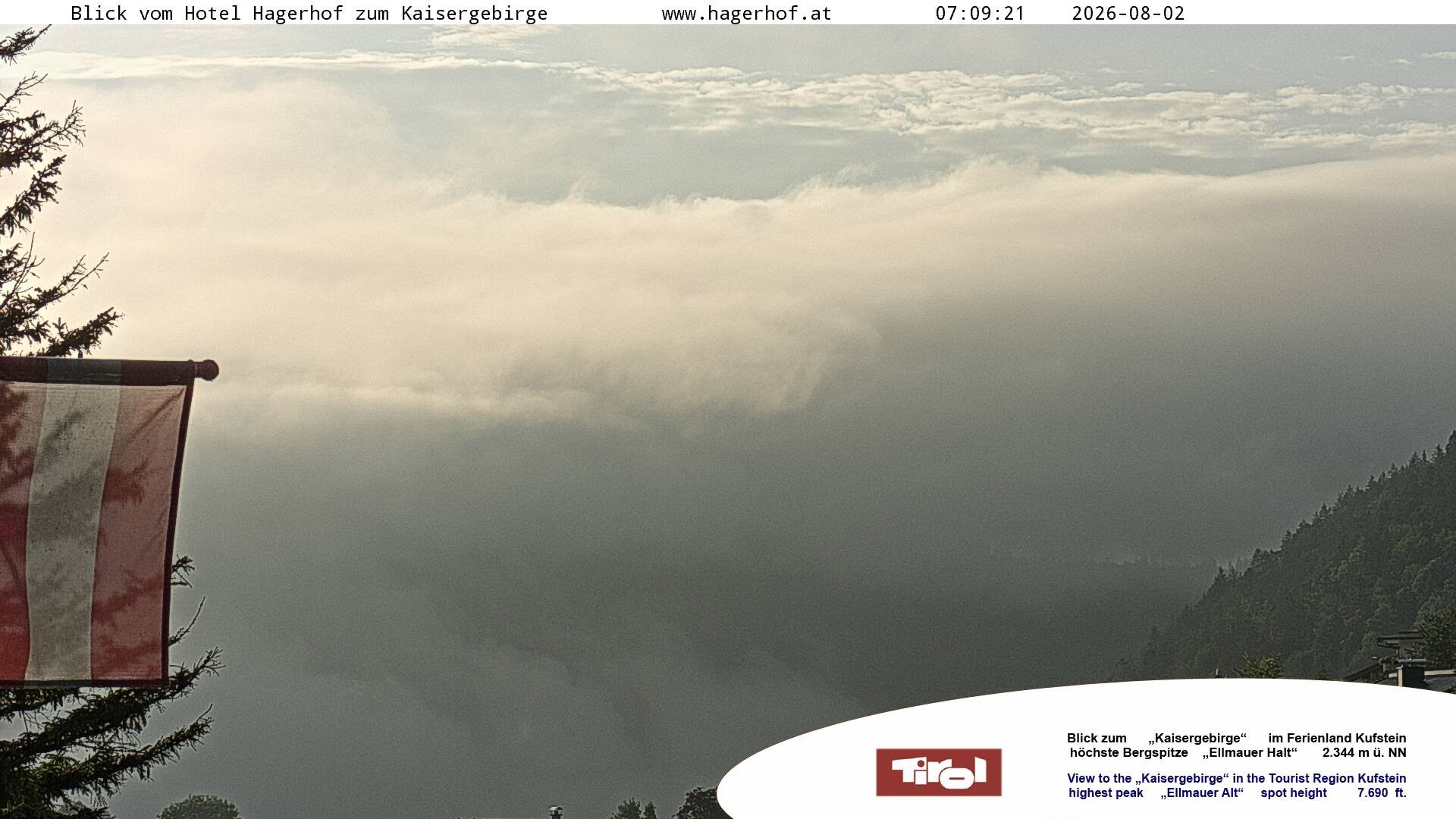 Archiv Foto Webcam Blick aufs Kaisergebirge