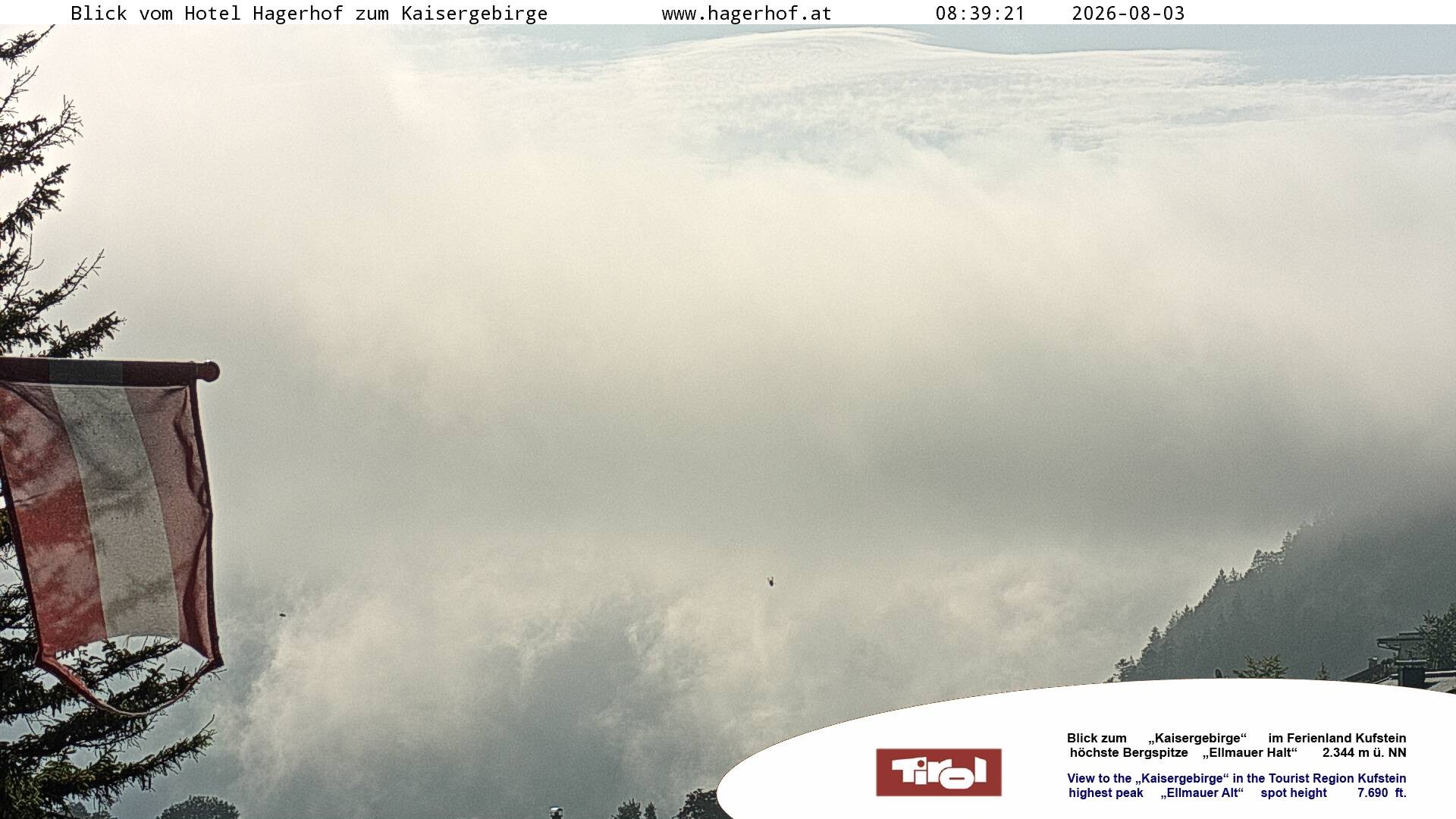 Archiv Foto Webcam Blick aufs Kaisergebirge
