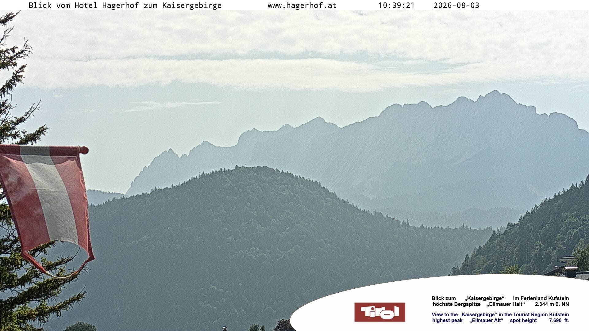 Archiv Foto Webcam Blick aufs Kaisergebirge