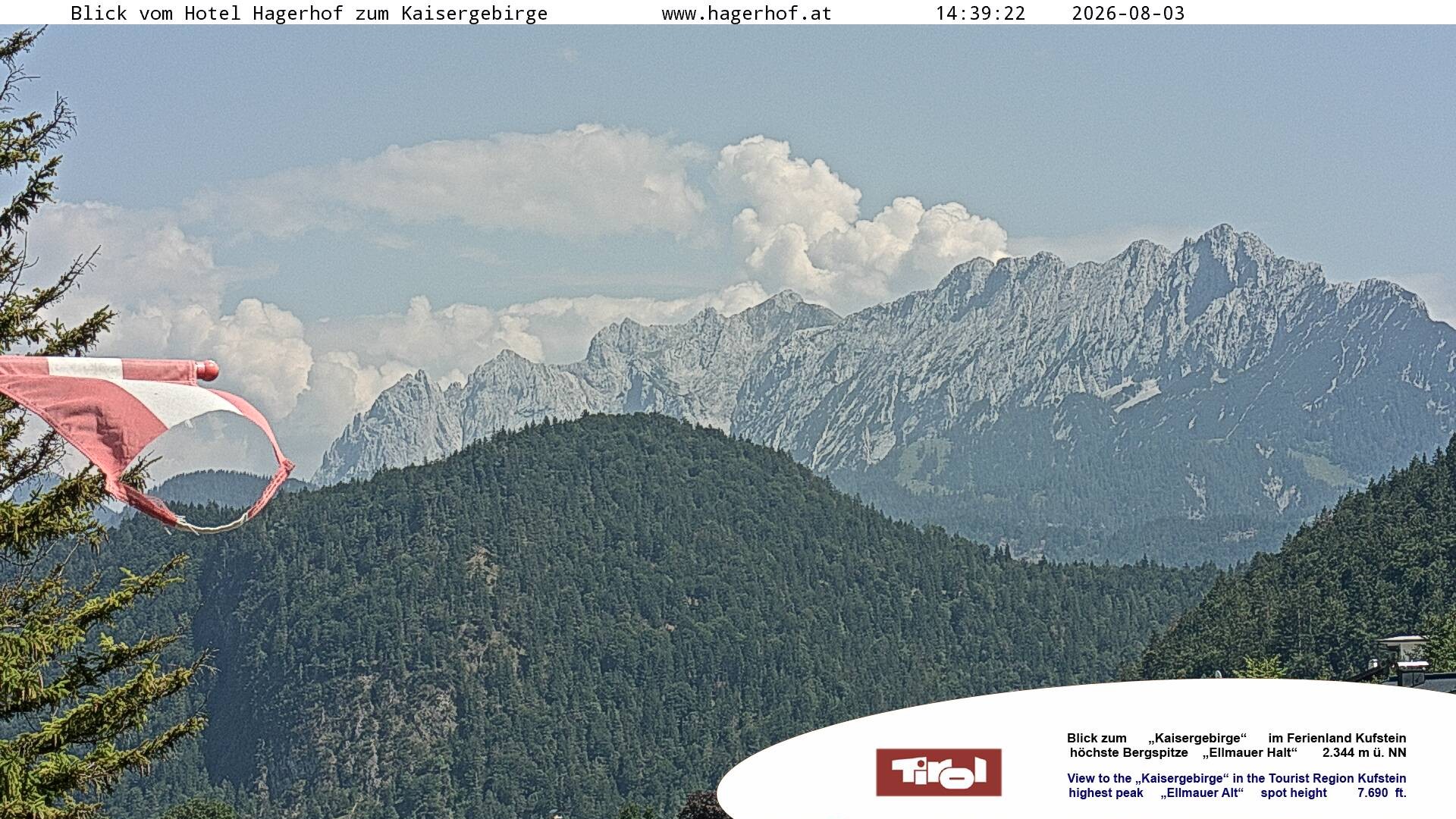 Archiv Foto Webcam Blick aufs Kaisergebirge