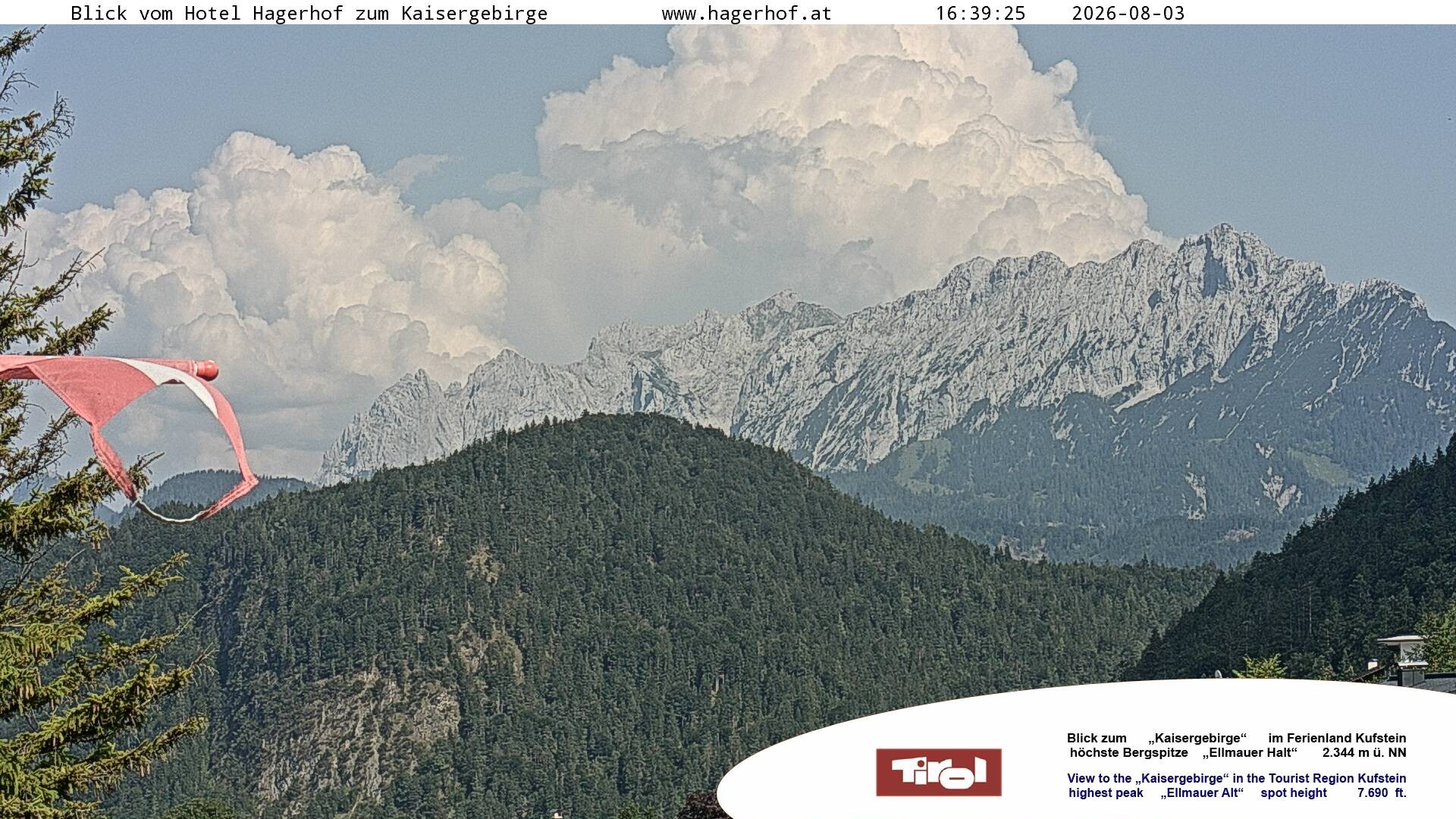 Archiv Foto Webcam Blick aufs Kaisergebirge