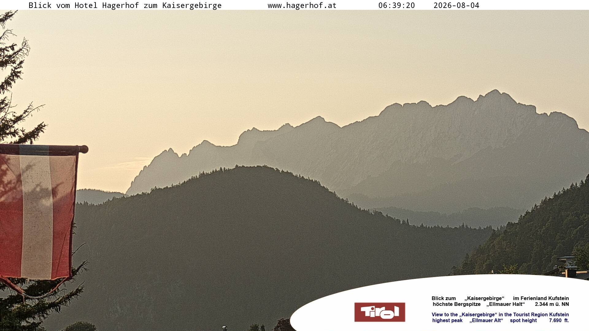 Archiv Foto Webcam Blick aufs Kaisergebirge