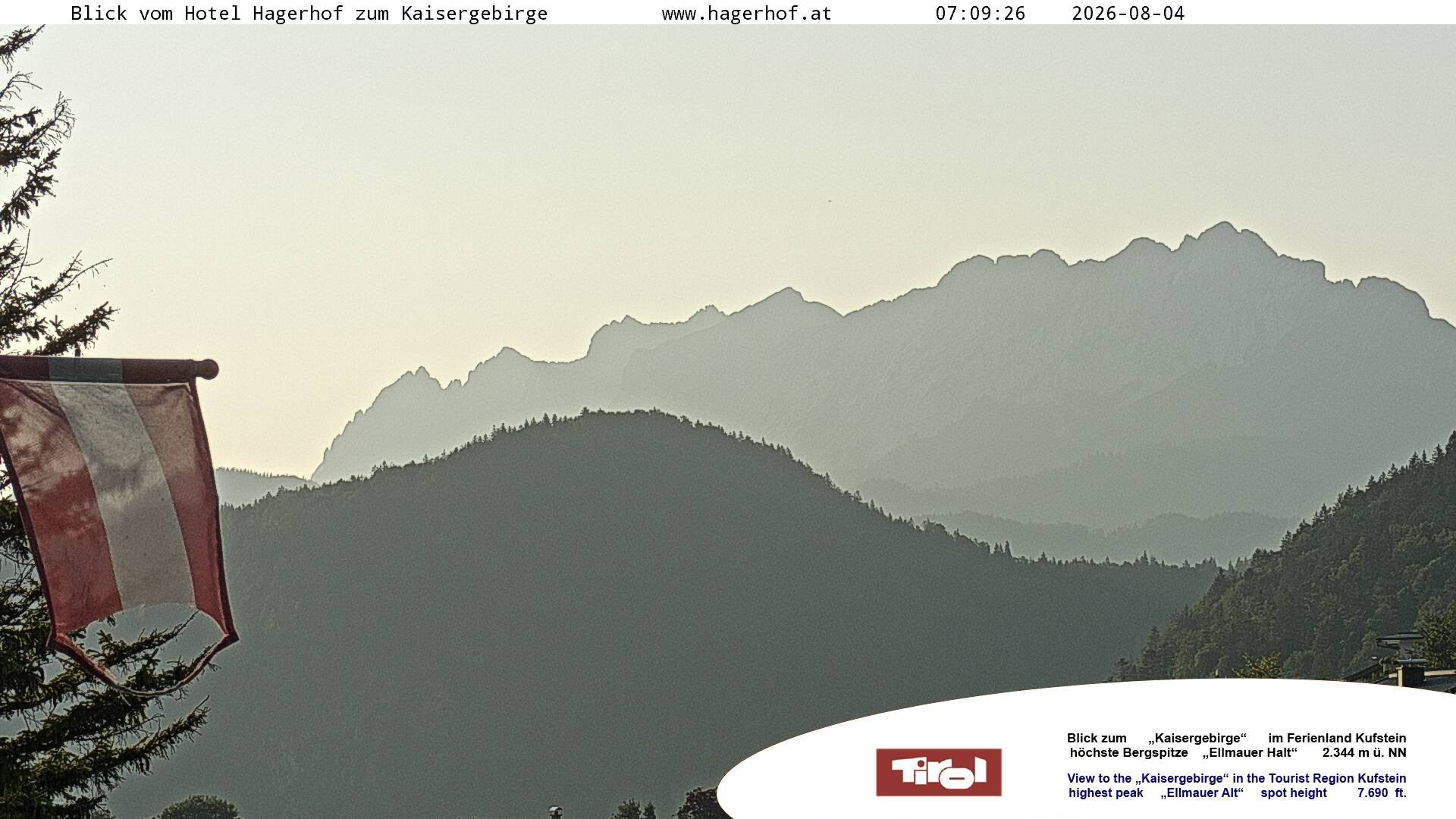 Archiv Foto Webcam Blick aufs Kaisergebirge