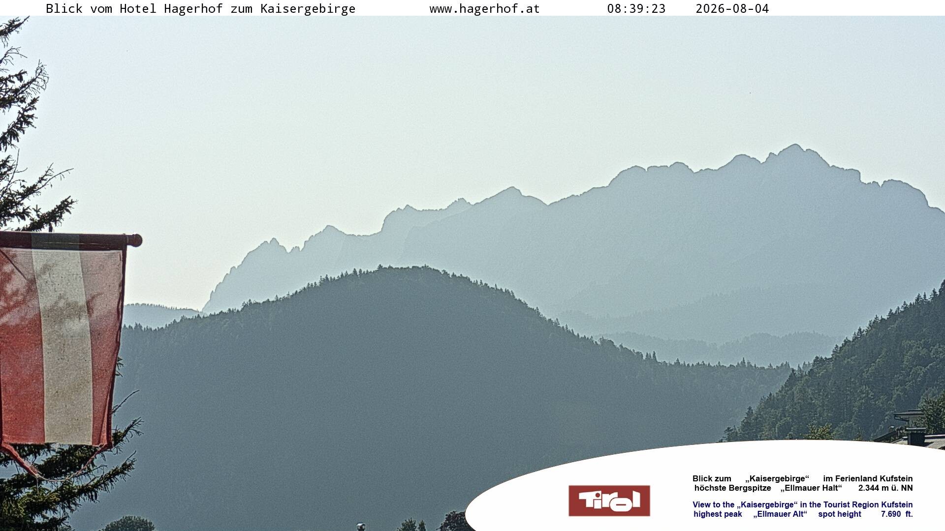 Archiv Foto Webcam Blick aufs Kaisergebirge