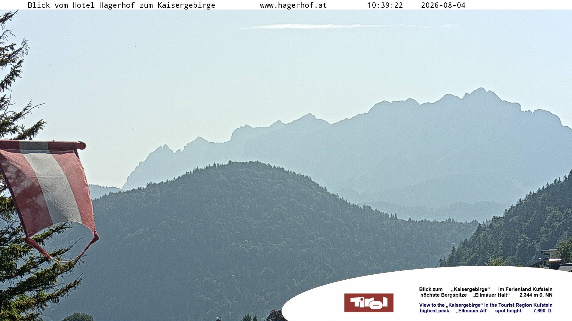 Archiv Foto Webcam Blick aufs Kaisergebirge