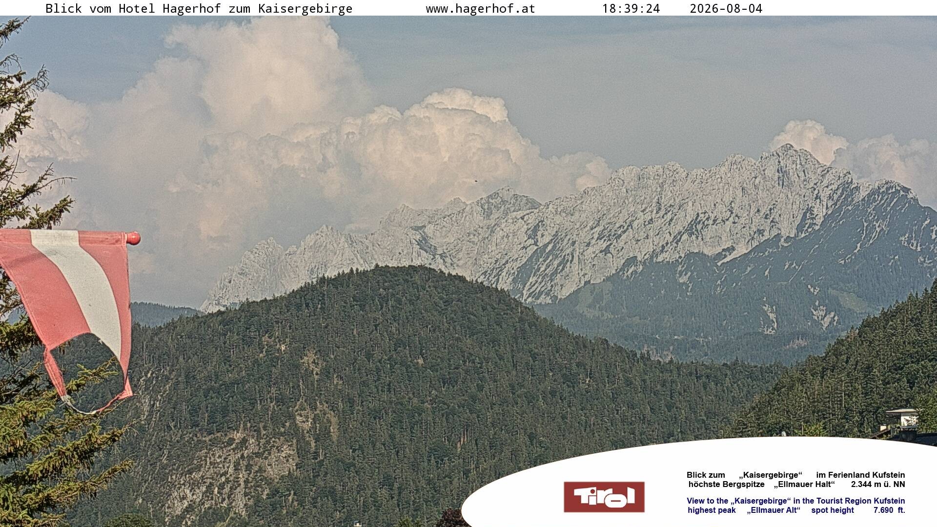 Archiv Foto Webcam Blick aufs Kaisergebirge