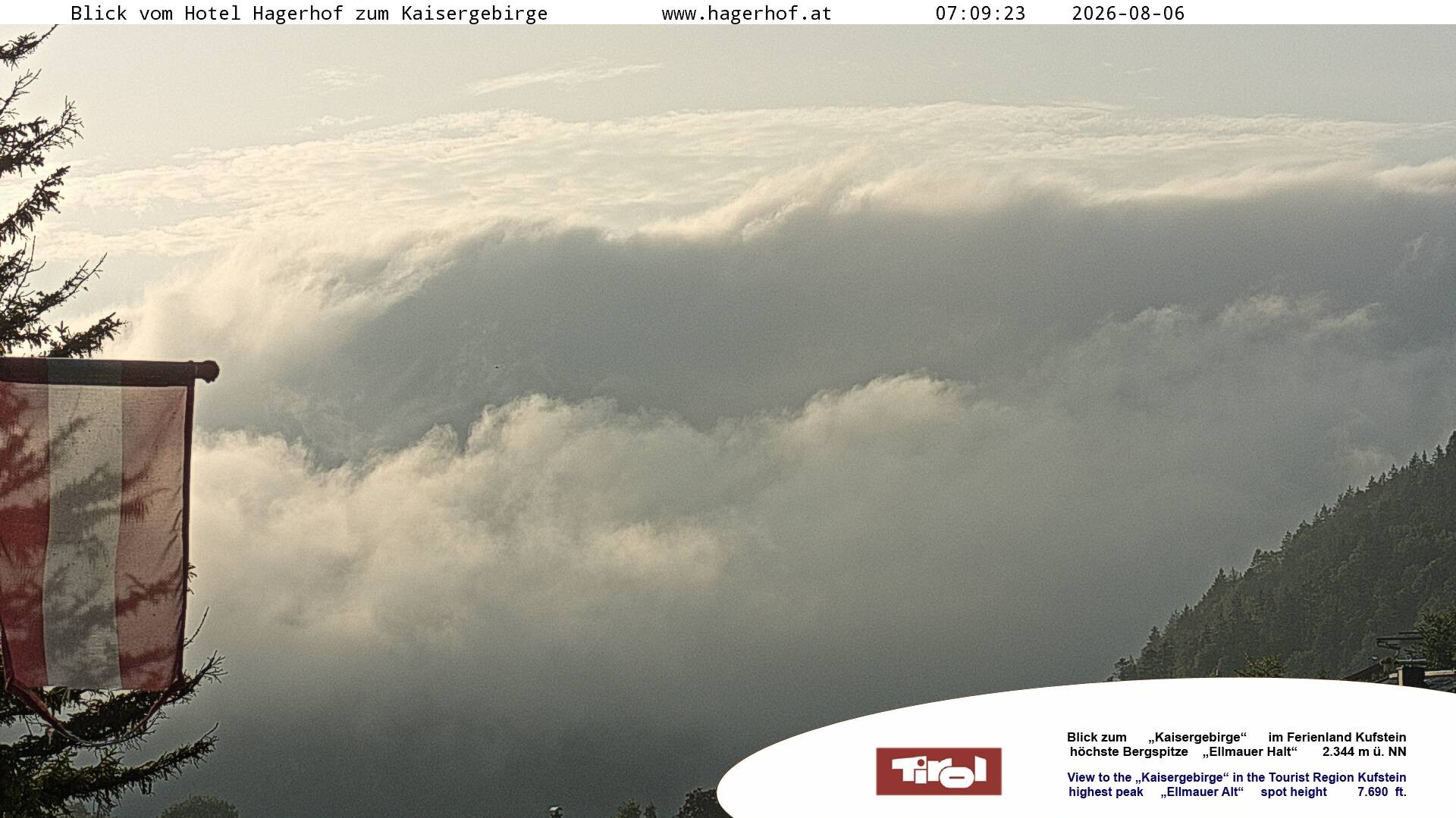 Archiv Foto Webcam Blick aufs Kaisergebirge