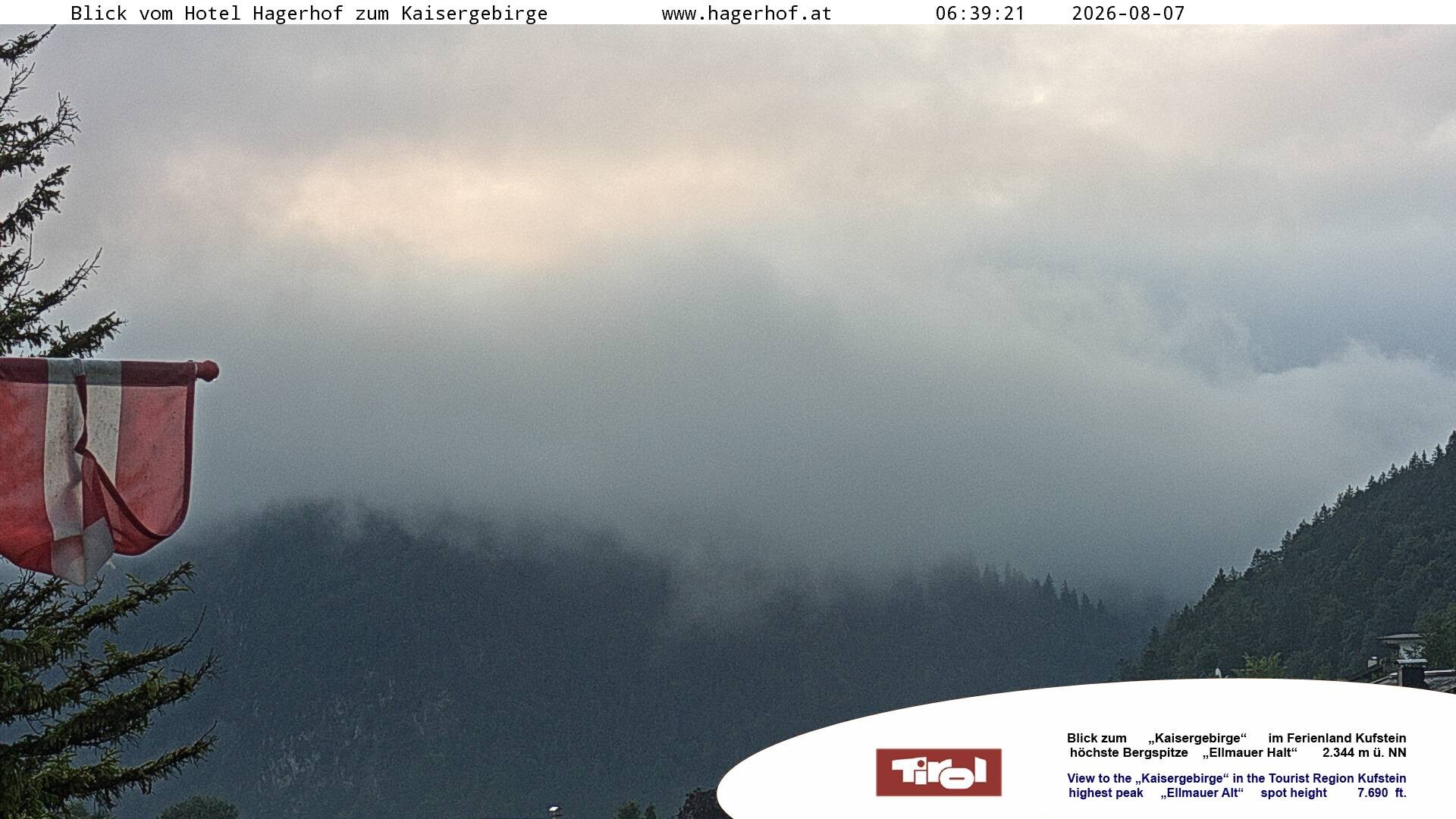 Archived image Webcam View to Kaisergebirge
