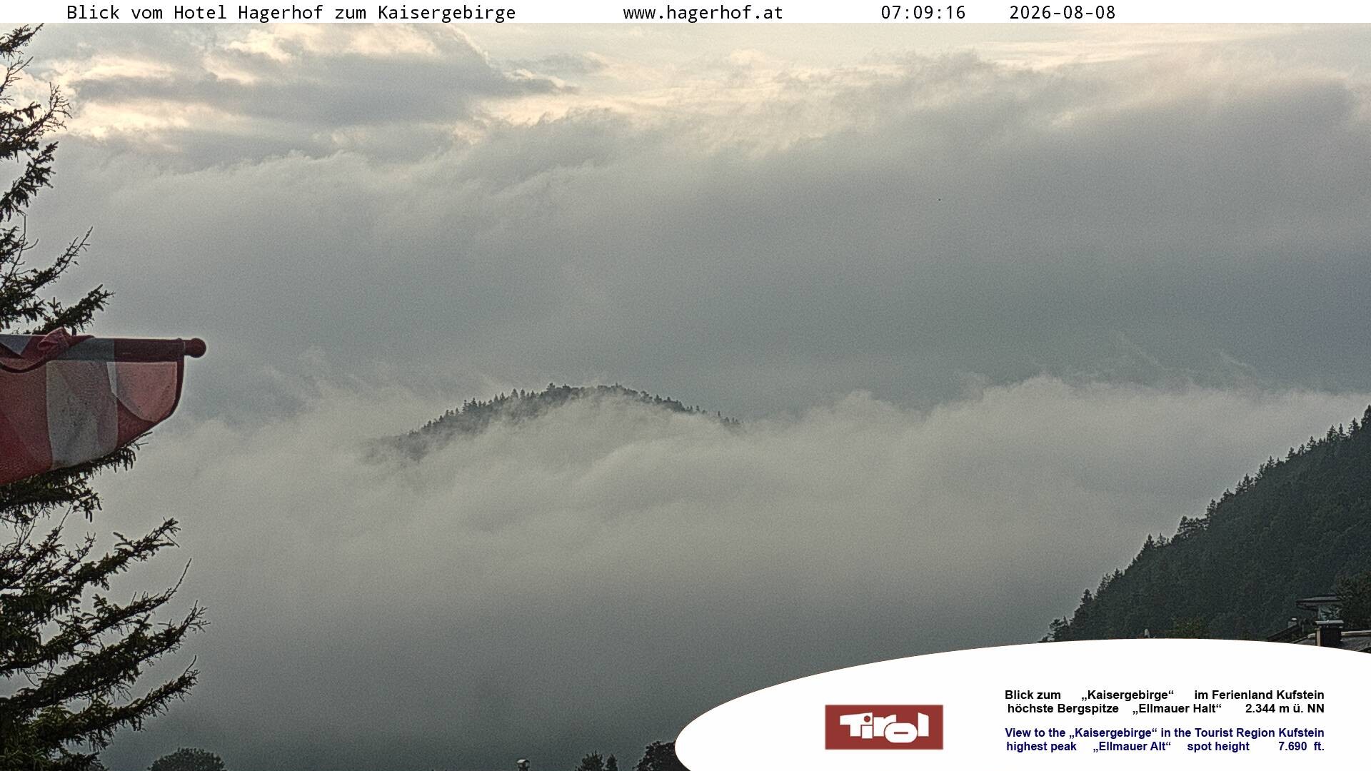 Archiv Foto Webcam Blick aufs Kaisergebirge
