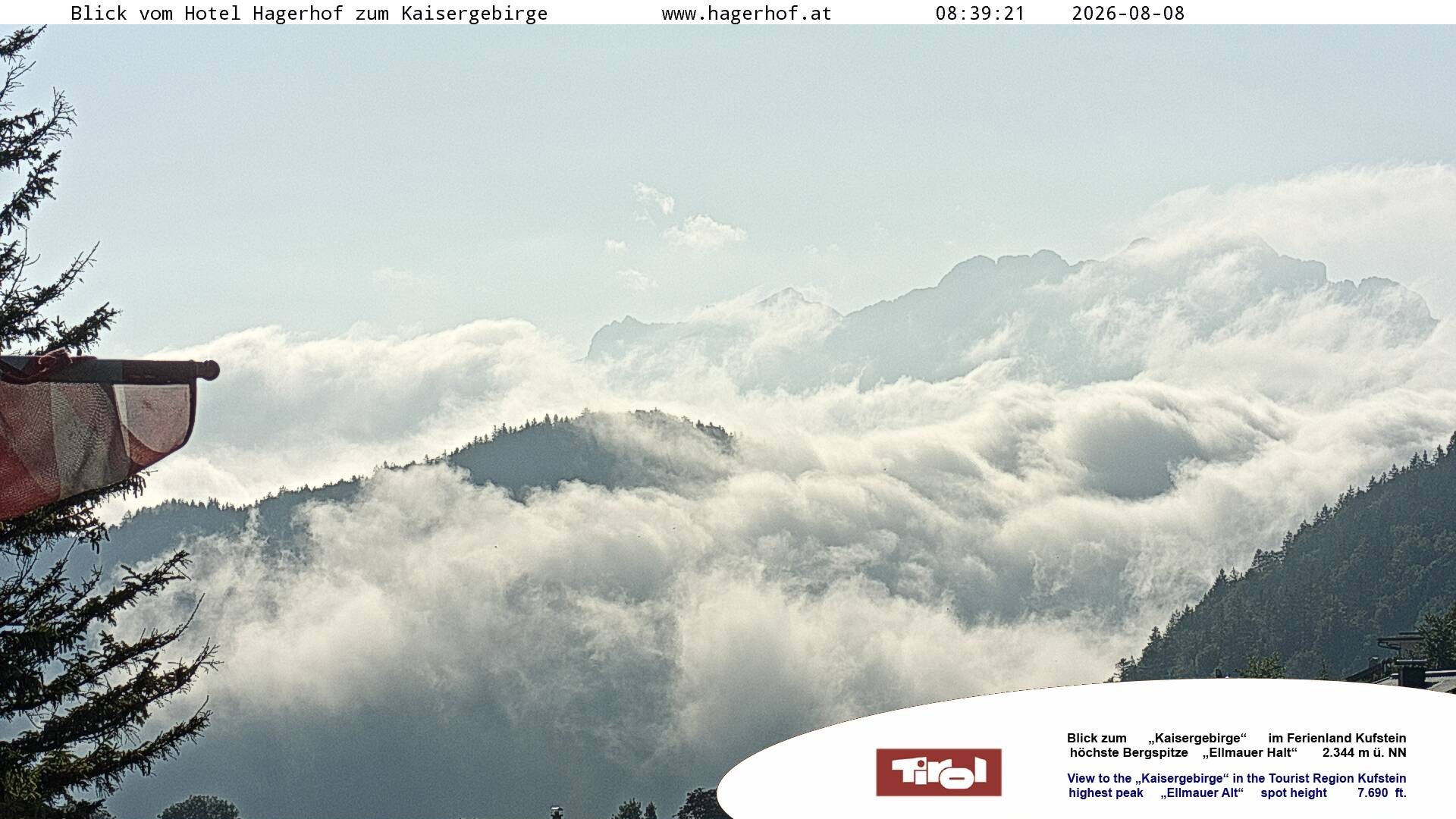 Archiv Foto Webcam Blick aufs Kaisergebirge