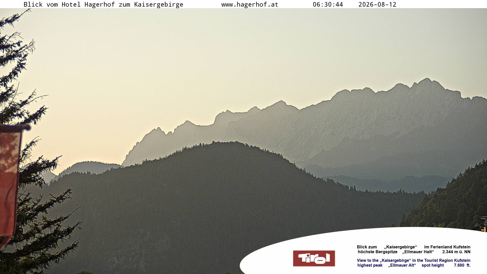 Archiv Foto Webcam Blick aufs Kaisergebirge