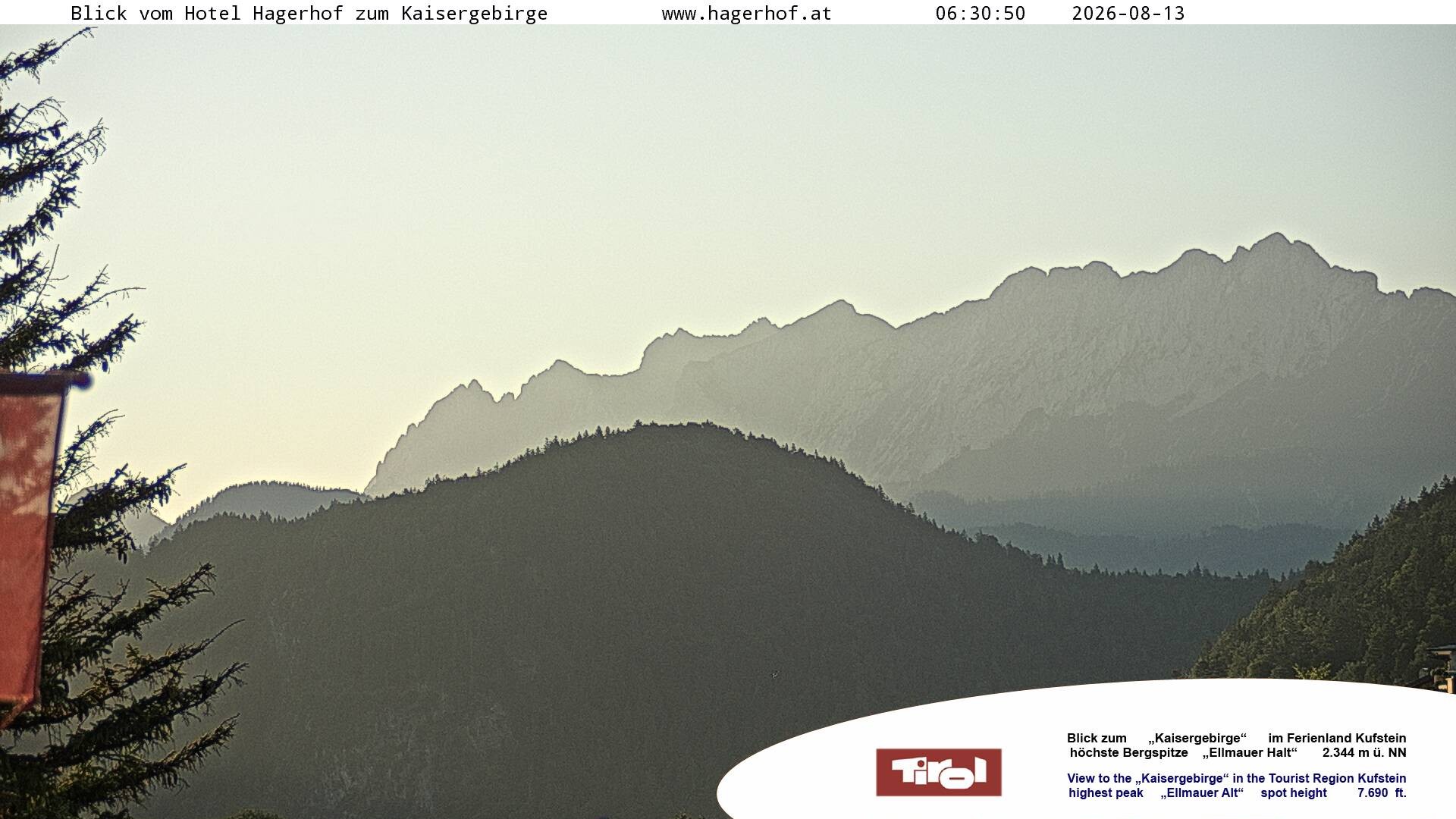 Archiv Foto Webcam Blick aufs Kaisergebirge