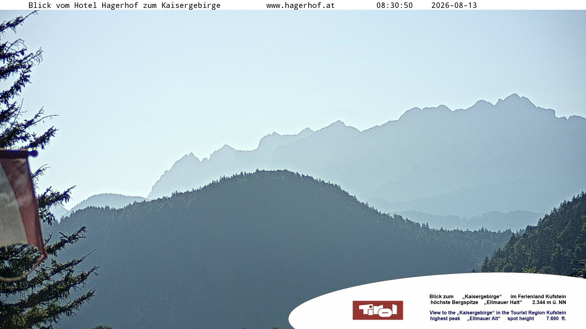 Archiv Foto Webcam Blick aufs Kaisergebirge