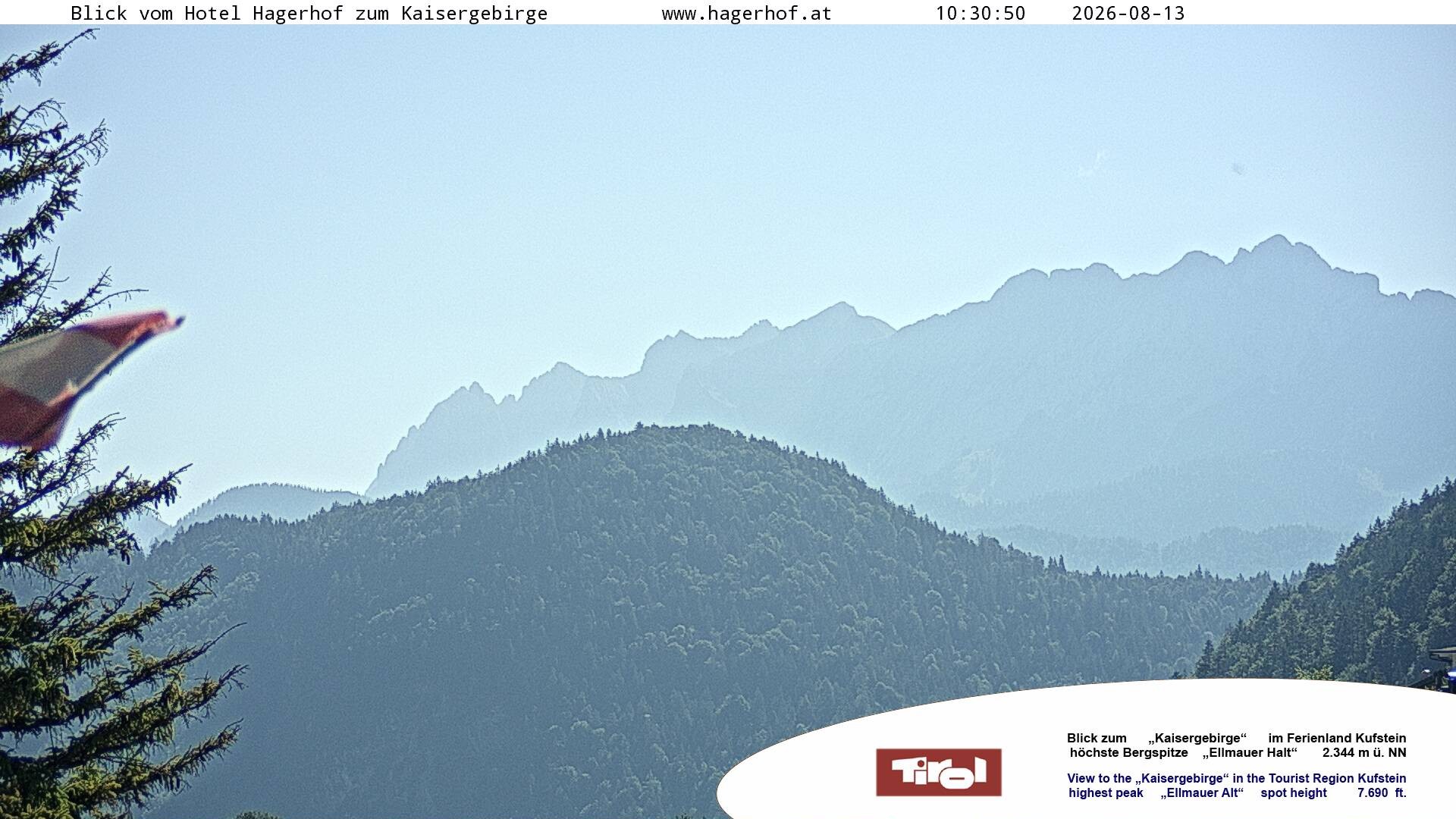 Archiv Foto Webcam Blick aufs Kaisergebirge