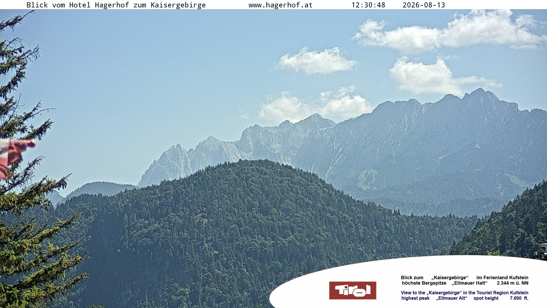 Archiv Foto Webcam Blick aufs Kaisergebirge