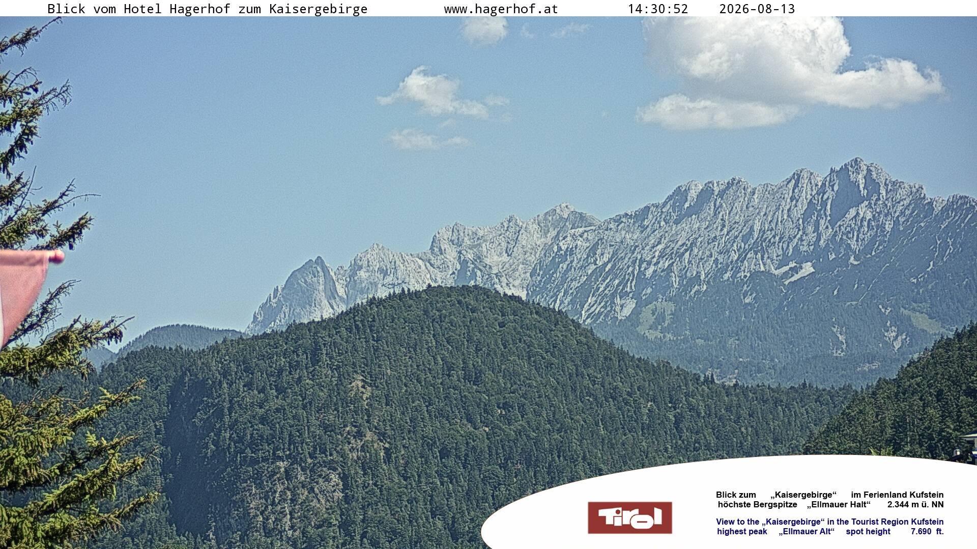 Archiv Foto Webcam Blick aufs Kaisergebirge