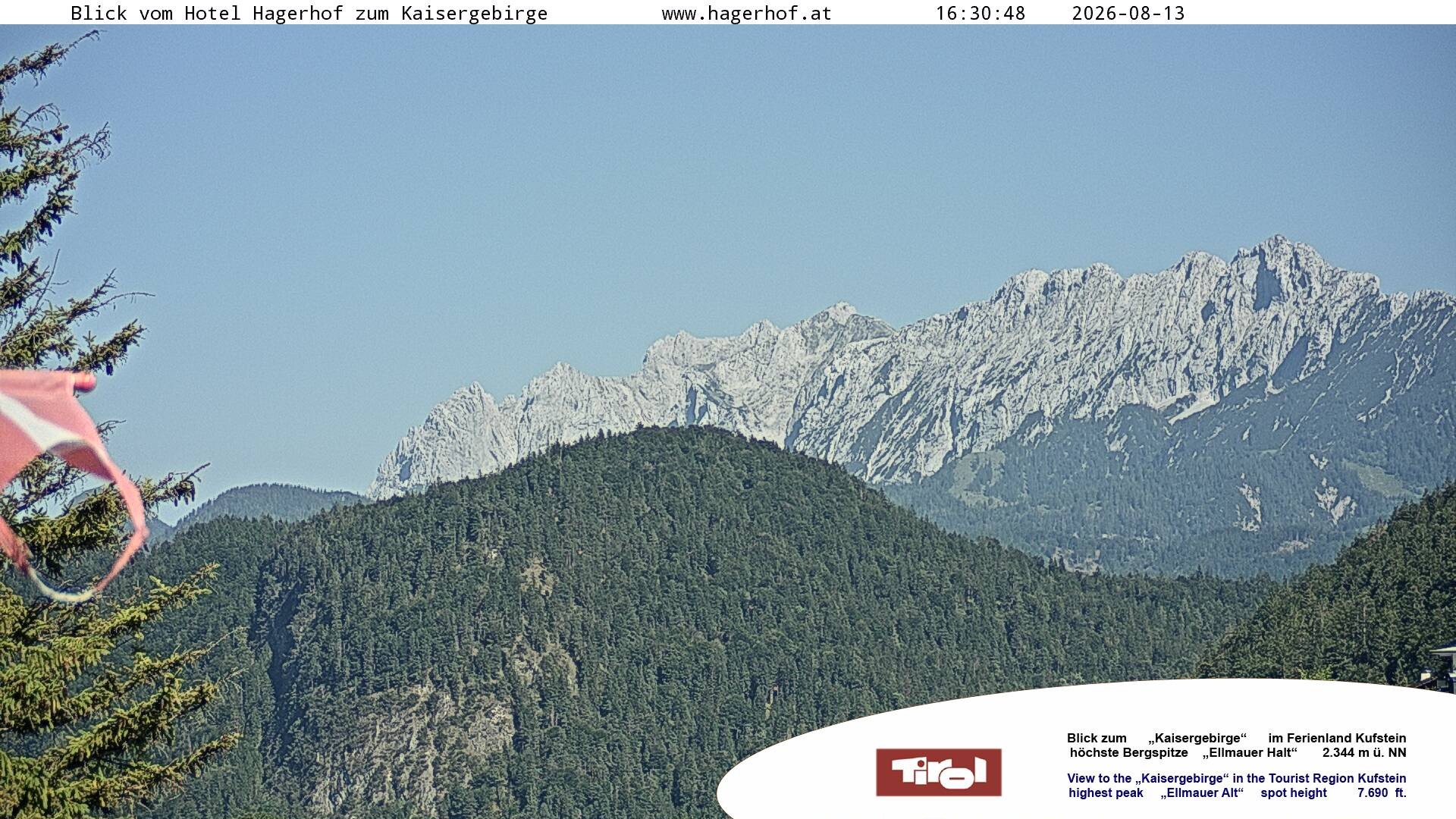 Archiv Foto Webcam Blick aufs Kaisergebirge