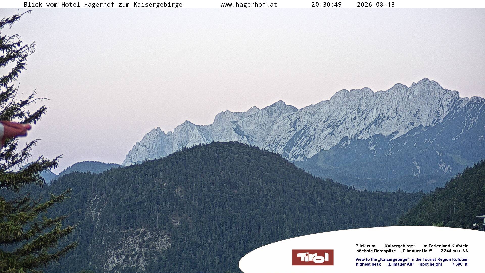 Archiv Foto Webcam Blick aufs Kaisergebirge