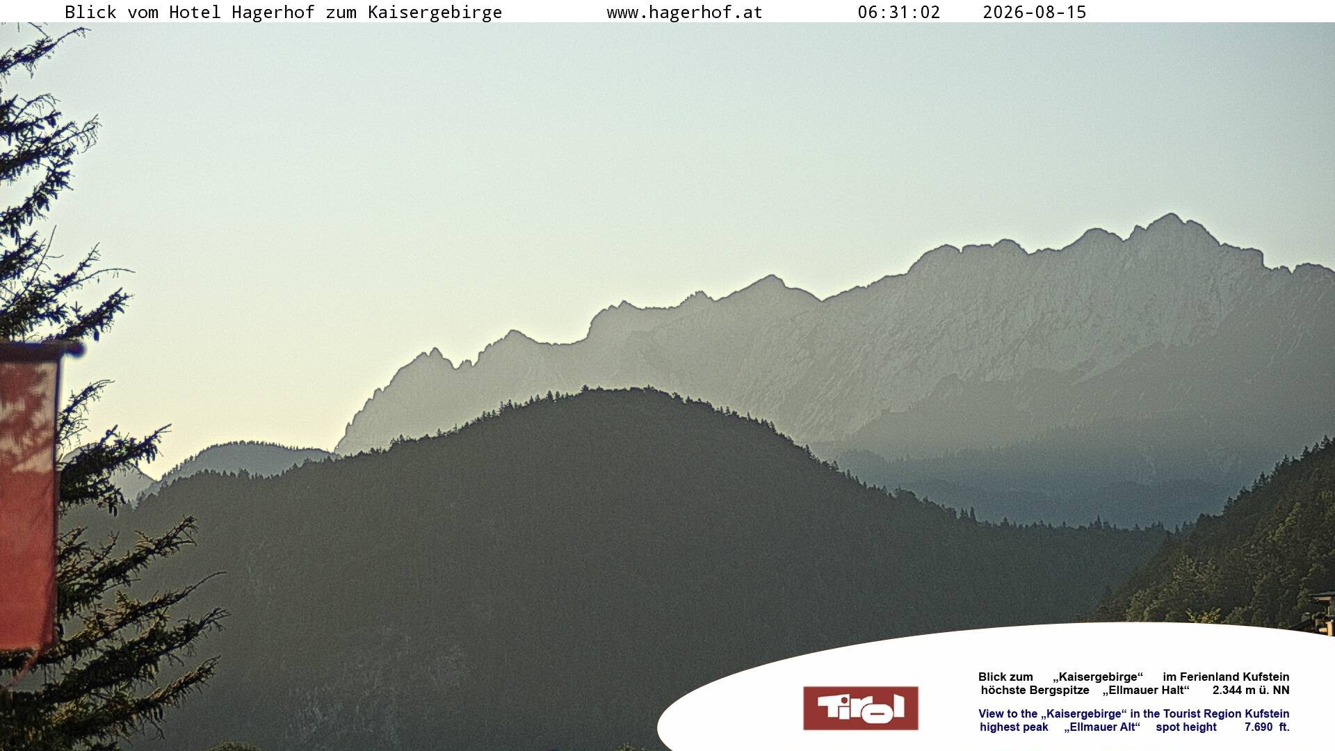 Archiv Foto Webcam Blick aufs Kaisergebirge