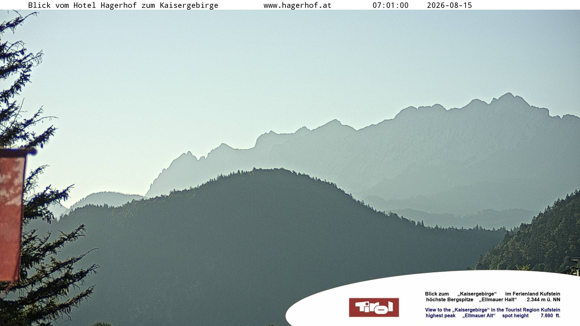 Archiv Foto Webcam Blick aufs Kaisergebirge