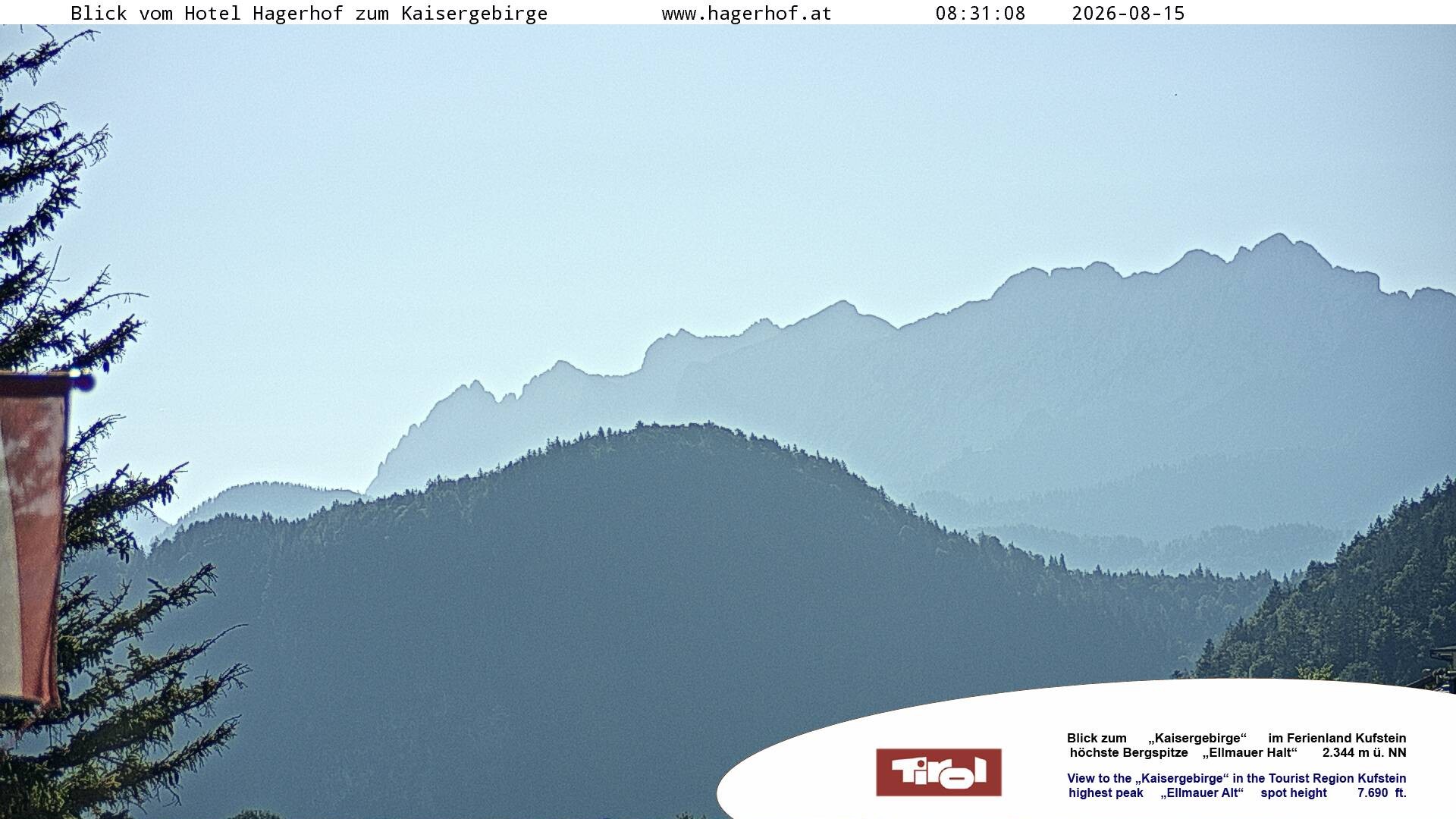 Archiv Foto Webcam Blick aufs Kaisergebirge