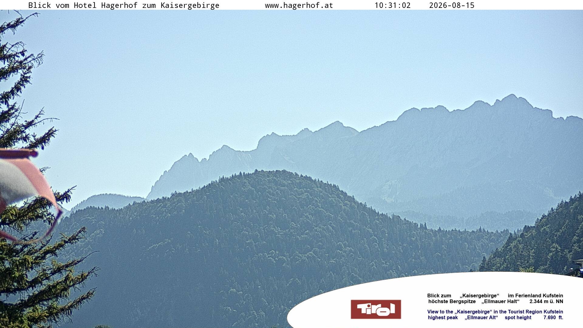 Archiv Foto Webcam Blick aufs Kaisergebirge