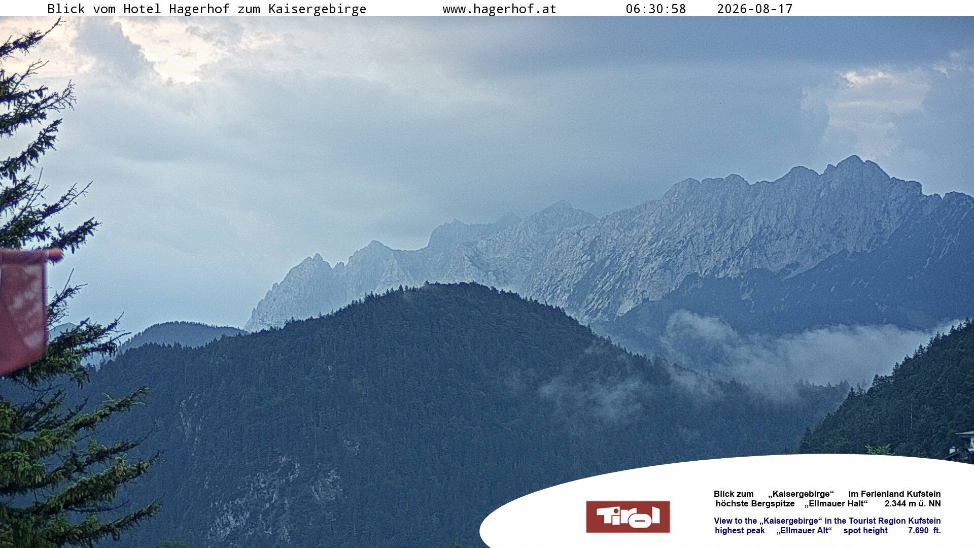 Archiv Foto Webcam Blick aufs Kaisergebirge