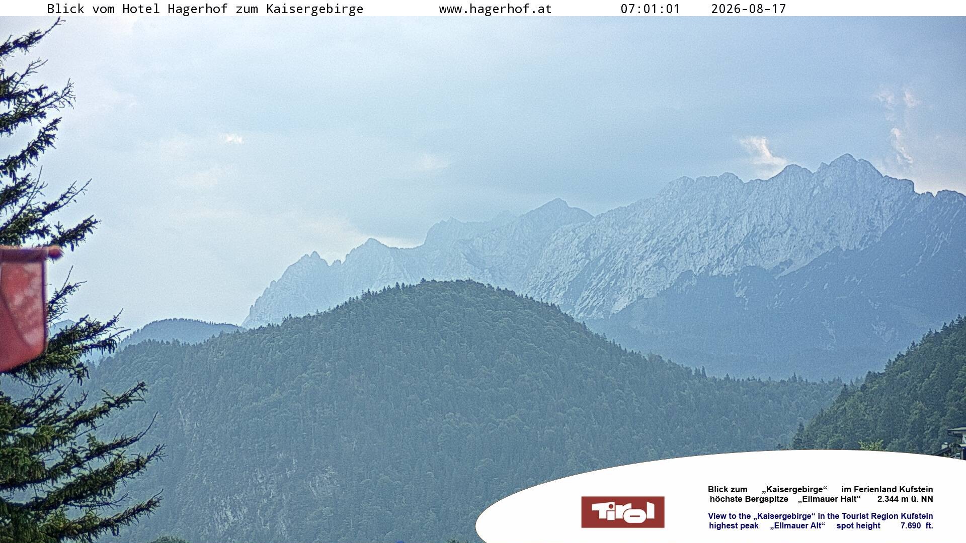 Archiv Foto Webcam Blick aufs Kaisergebirge