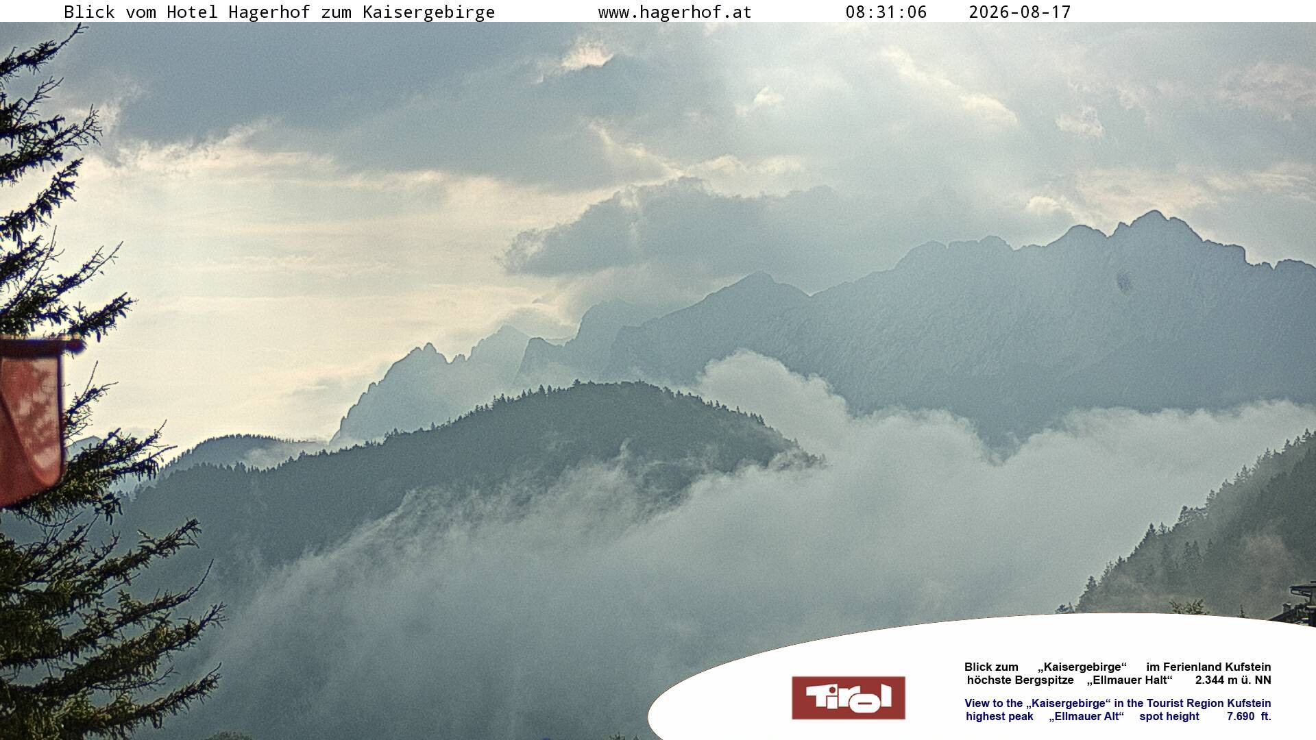 Archiv Foto Webcam Blick aufs Kaisergebirge